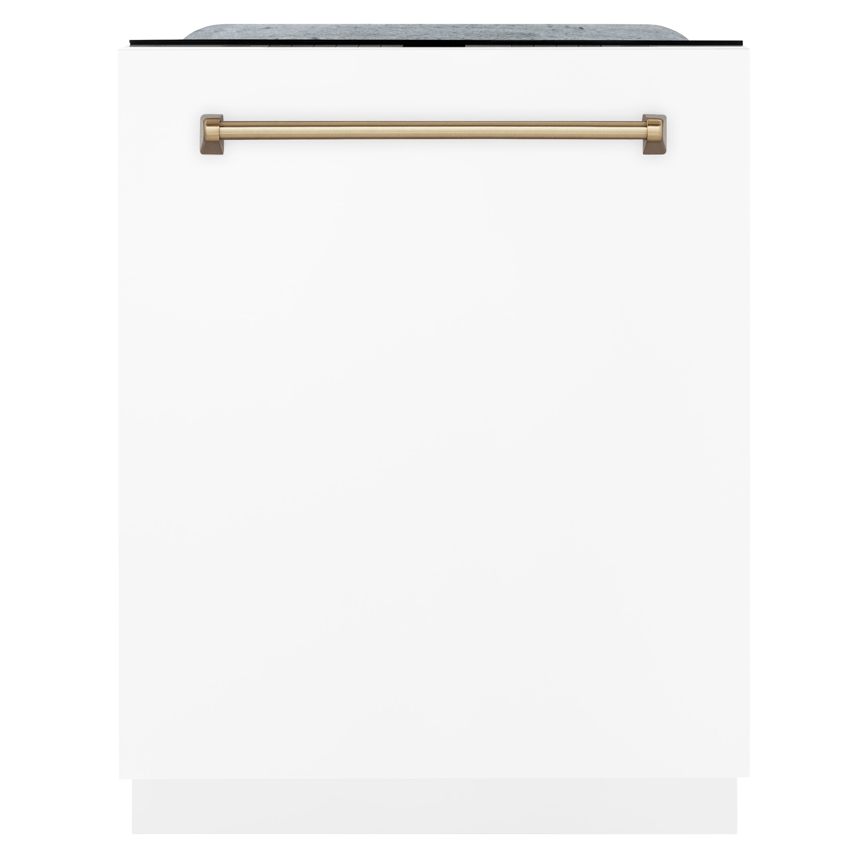 ZLINE Autograph Edition 24" 3rd Rack Top Touch Control Tall Tub Dishwasher in White Matte with Accent Handle, 51dBa (DWMTZ-WM-24)