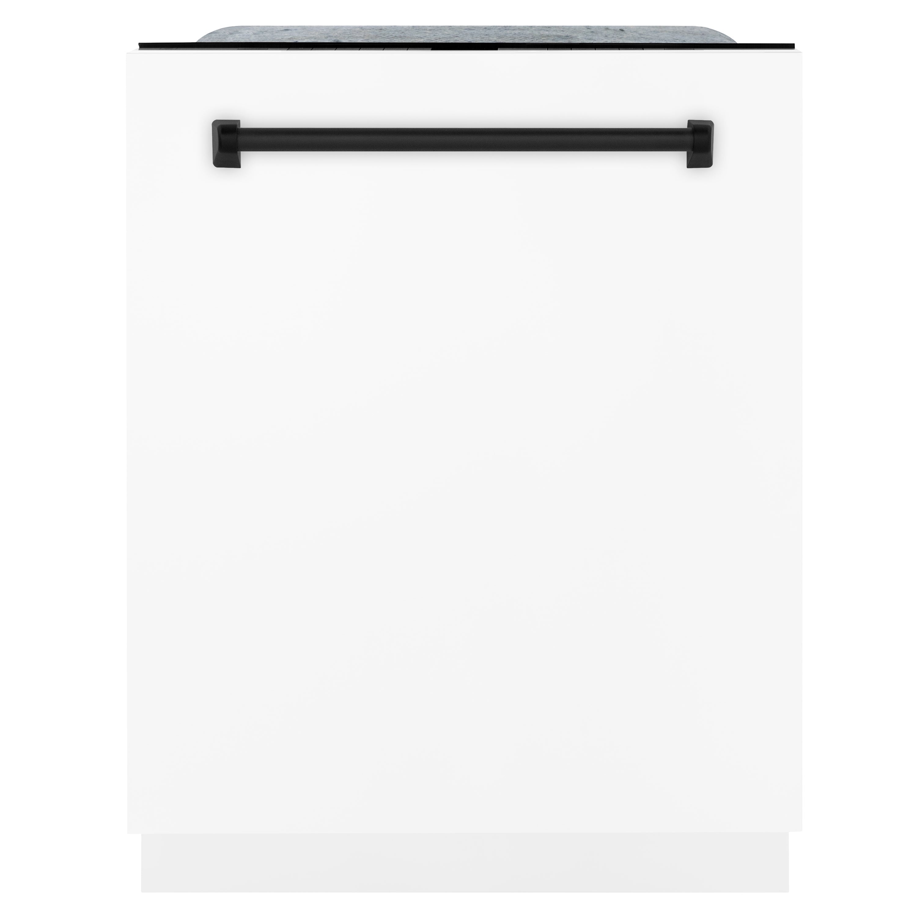 ZLINE Autograph Edition 24" 3rd Rack Top Touch Control Tall Tub Dishwasher in White Matte with Accent Handle, 51dBa (DWMTZ-WM-24)