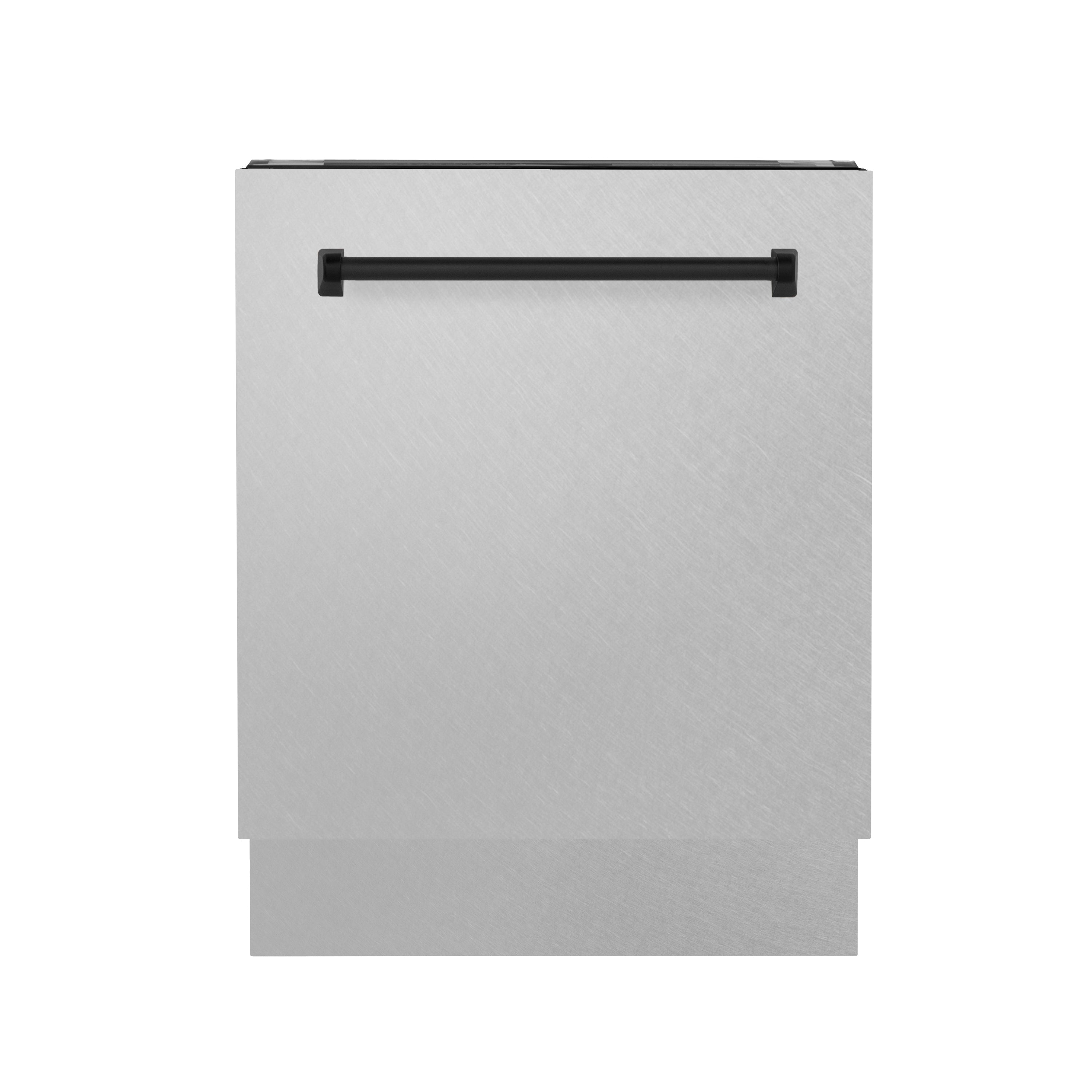 ZLINE Autograph Edition 24" 3rd Rack Top Control Tall Tub Dishwasher in DuraSnow Stainless Steel with Accent Handle, 51dBa (DWVZ-SN-24)