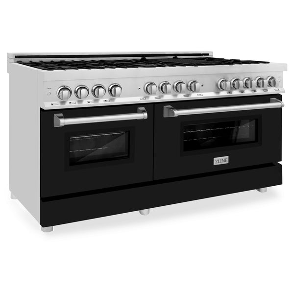 ZLINE 60" 7.4 cu. ft. Dual Fuel Range with Gas Stove and Electric Oven in Stainless Steel (RA60)