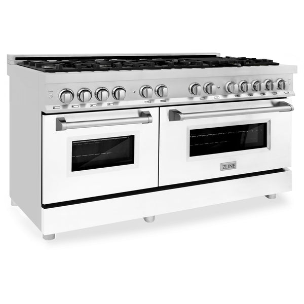 ZLINE 60" 7.4 cu. ft. Dual Fuel Range with Gas Stove and Electric Oven in Stainless Steel (RA60)