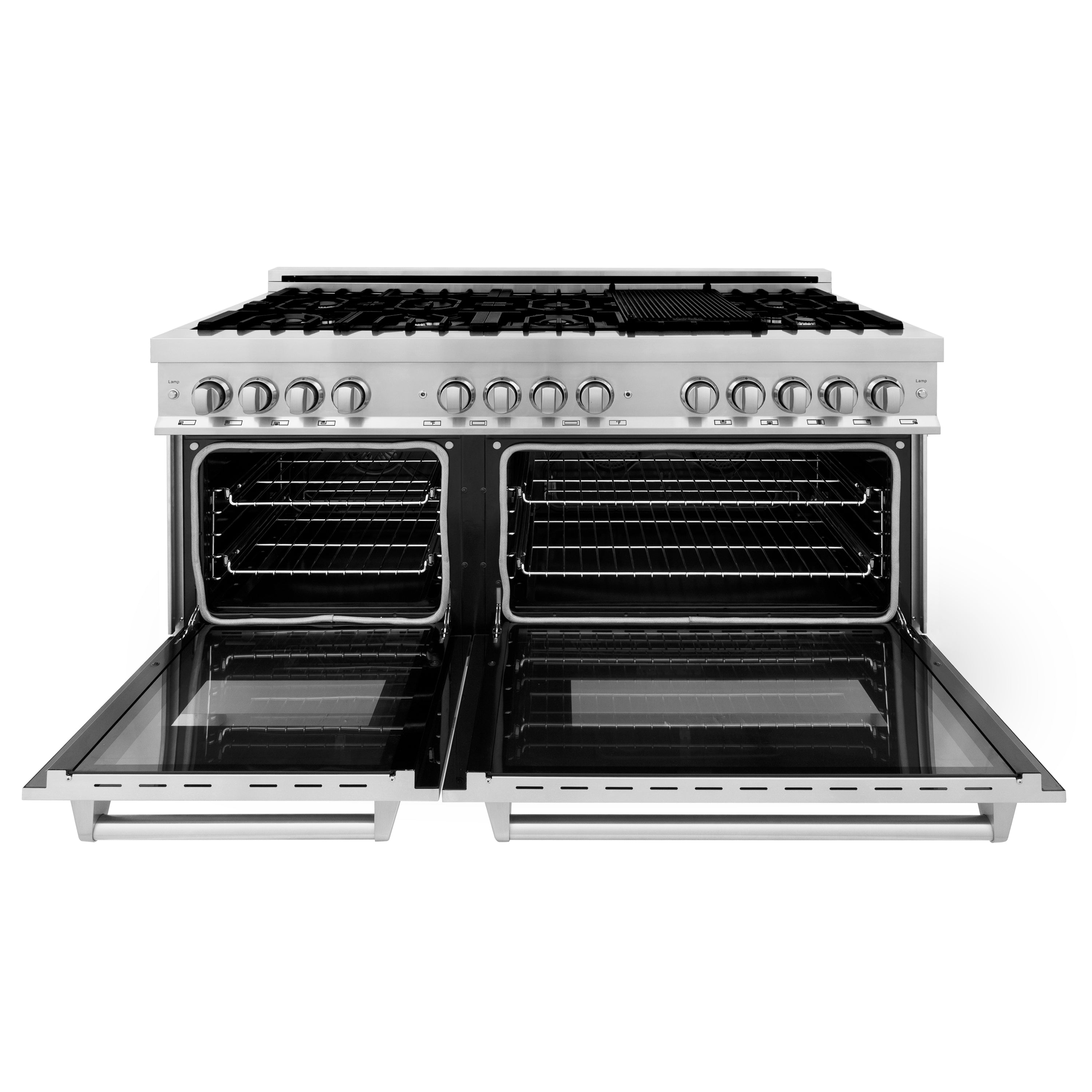 ZLINE 60" 7.4 cu. ft. Dual Fuel Range with Gas Stove and Electric Oven in Stainless Steel (RA60)