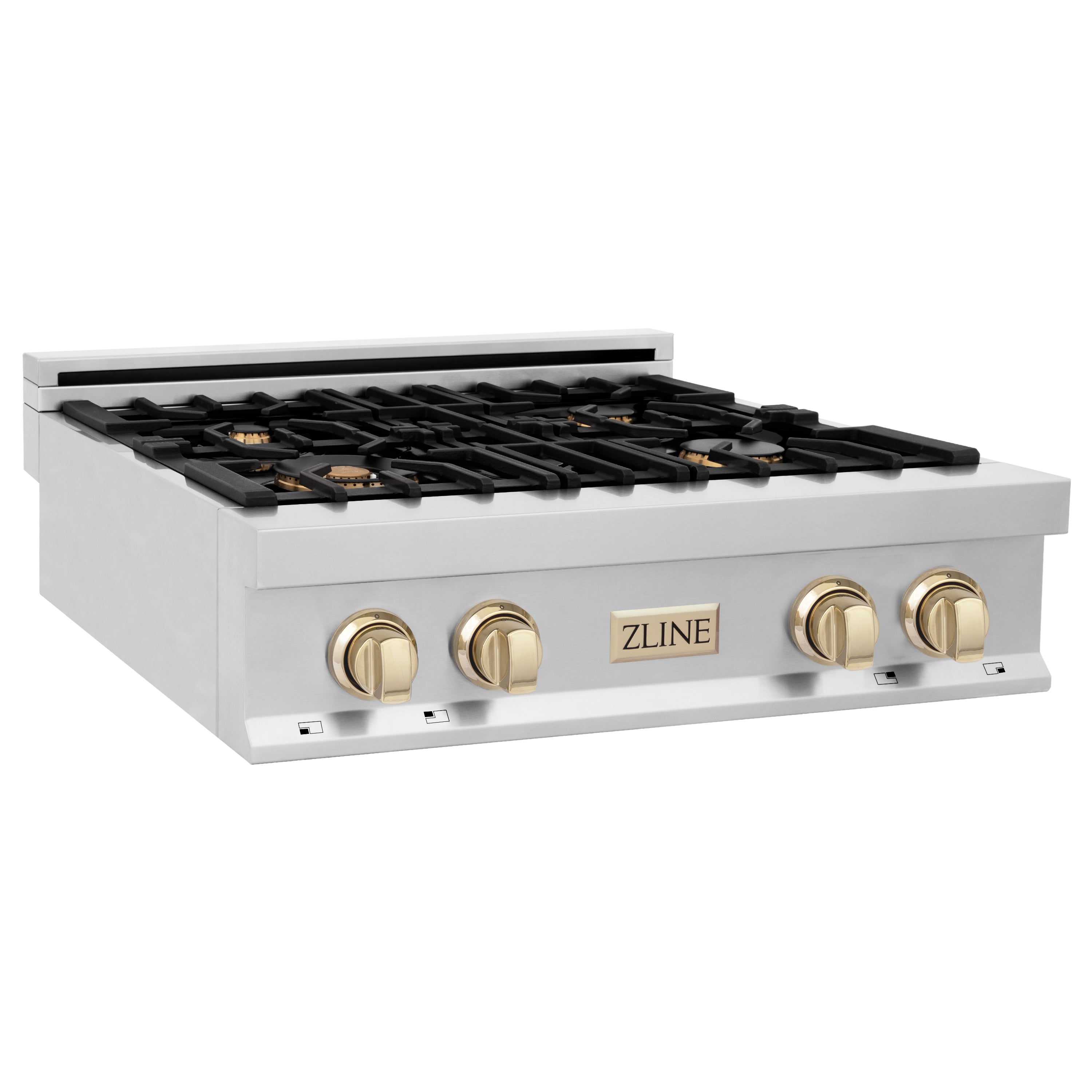 ZLINE Autograph Edition 30" Porcelain Rangetop with 4 Gas Burners in Stainless Steel and Accents (RTZ-30)