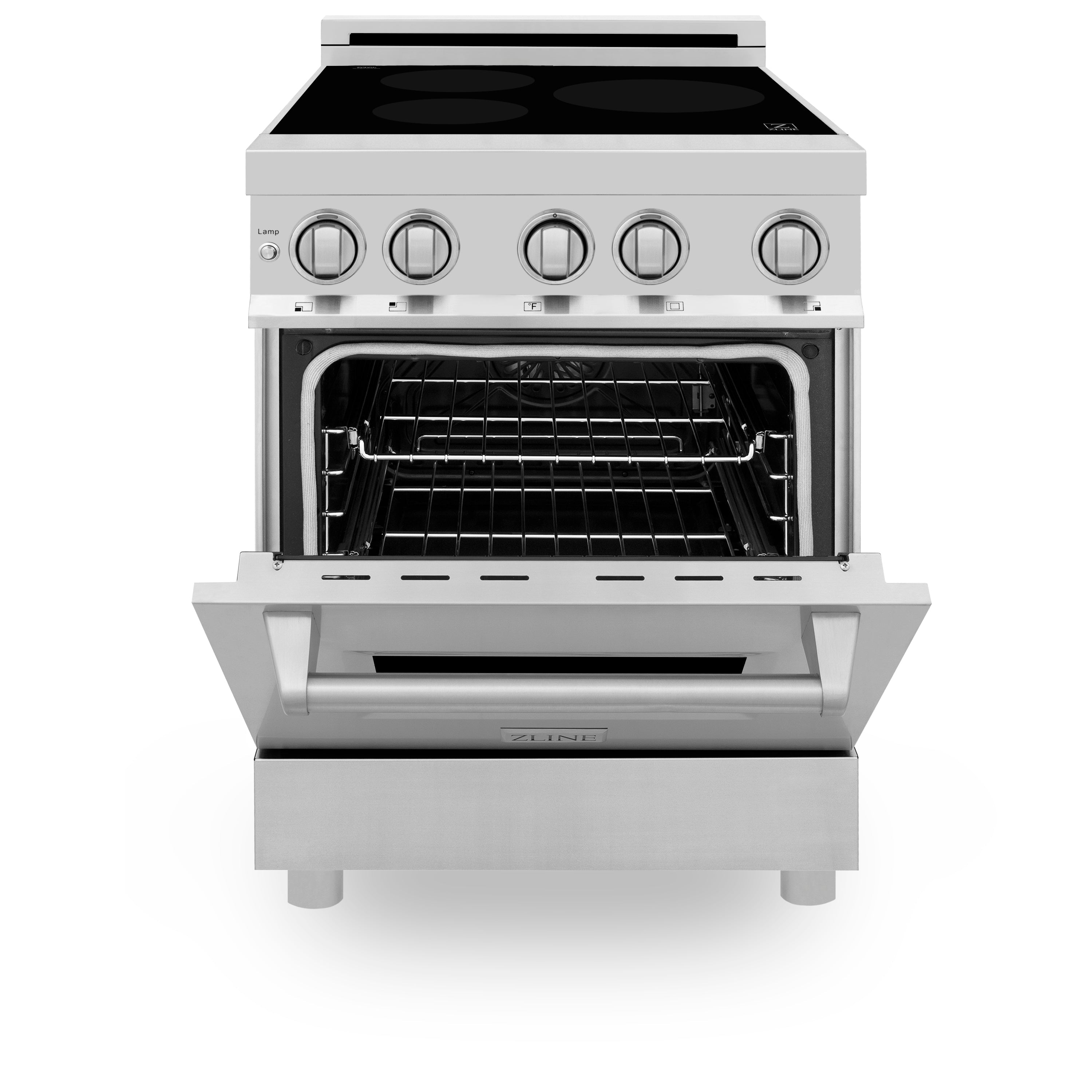 ZLINE 24" 2.8 cu. ft. Induction Range with a 3 Element Stove and Electric Oven in Stainless Steel (RAIND-24)