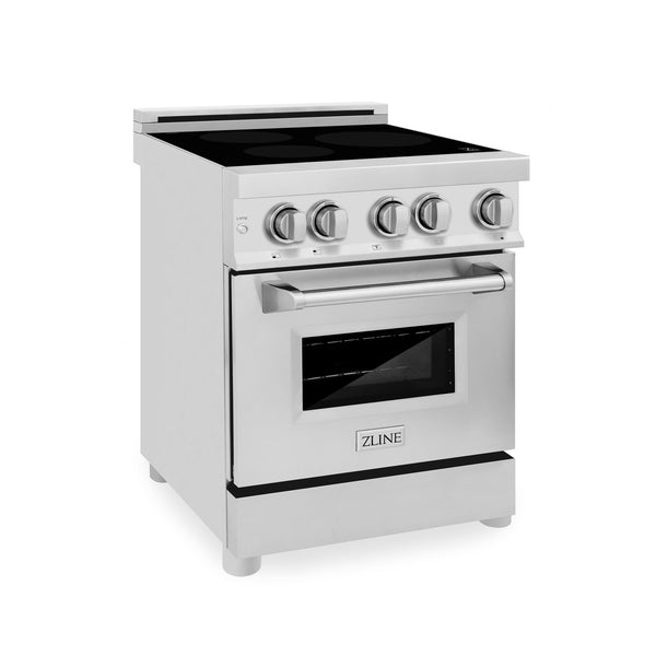 ZLINE 24" 2.8 cu. ft. Induction Range with a 3 Element Stove and Electric Oven in Stainless Steel (RAIND-24)