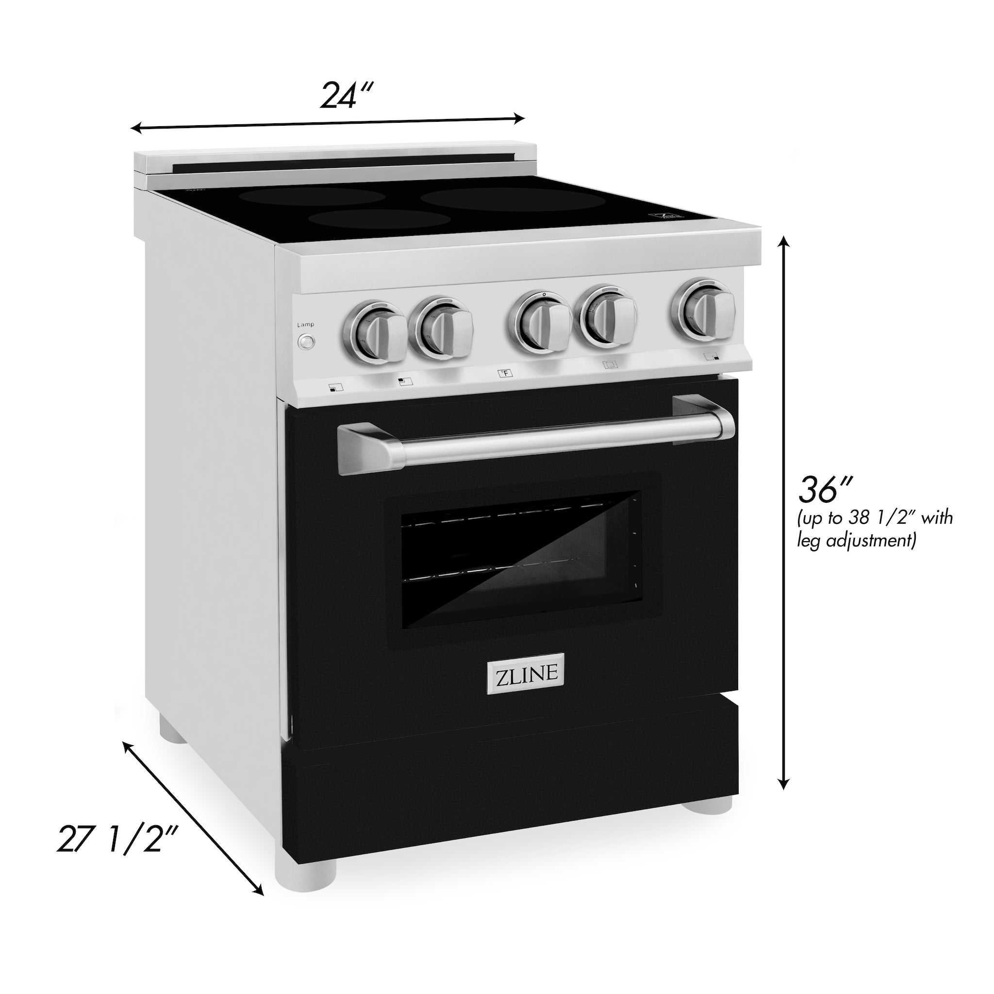 ZLINE 24" 2.8 cu. ft. Induction Range with a 3 Element Stove and Electric Oven in Stainless Steel (RAIND-24)