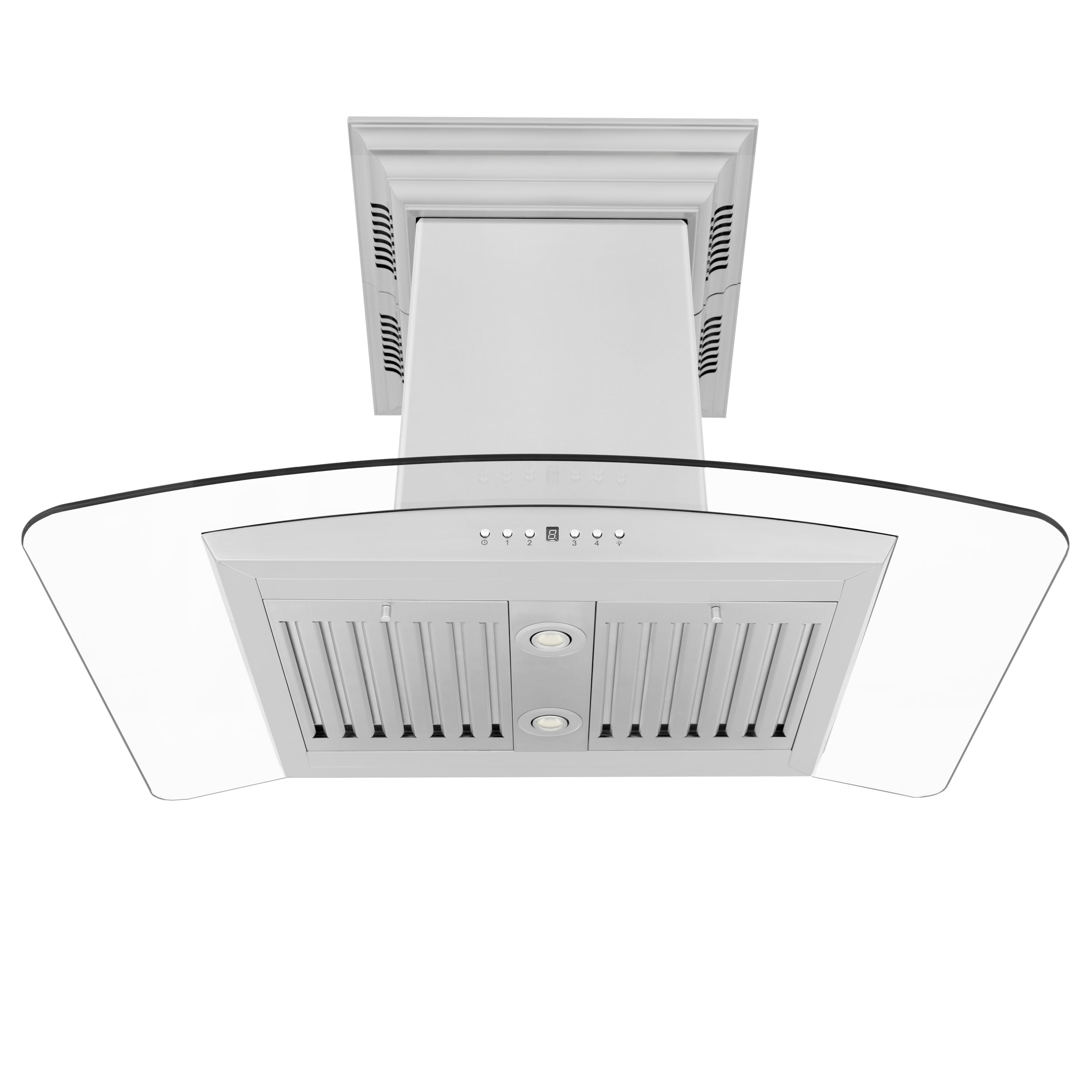 ZLINE Island Mount Range Hood in Stainless Steel with Built-in CrownSound™ Bluetooth Speakers (GL5iCRN-BT)