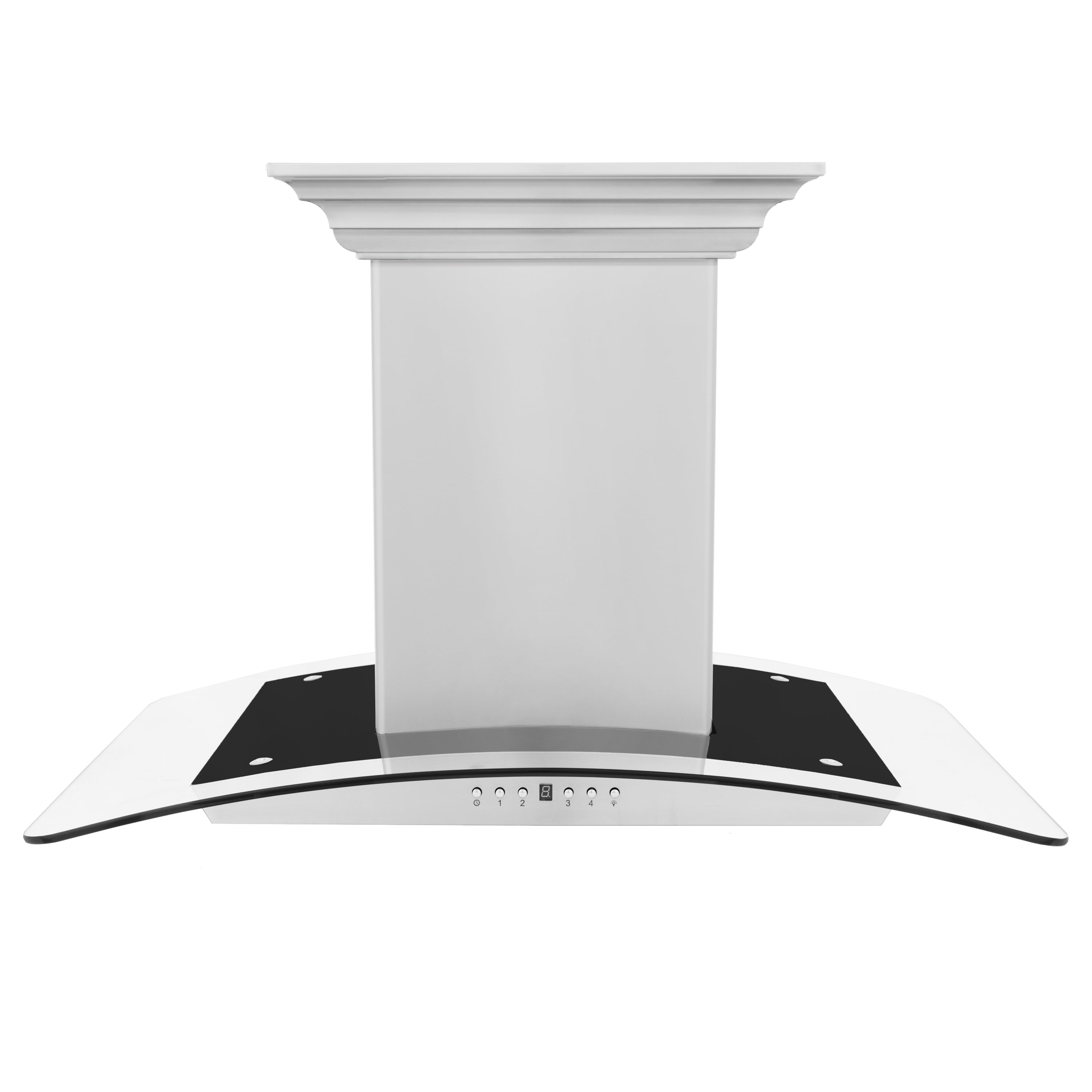 ZLINE Island Mount Range Hood in Stainless Steel with Built-in CrownSound™ Bluetooth Speakers (GL5iCRN-BT)