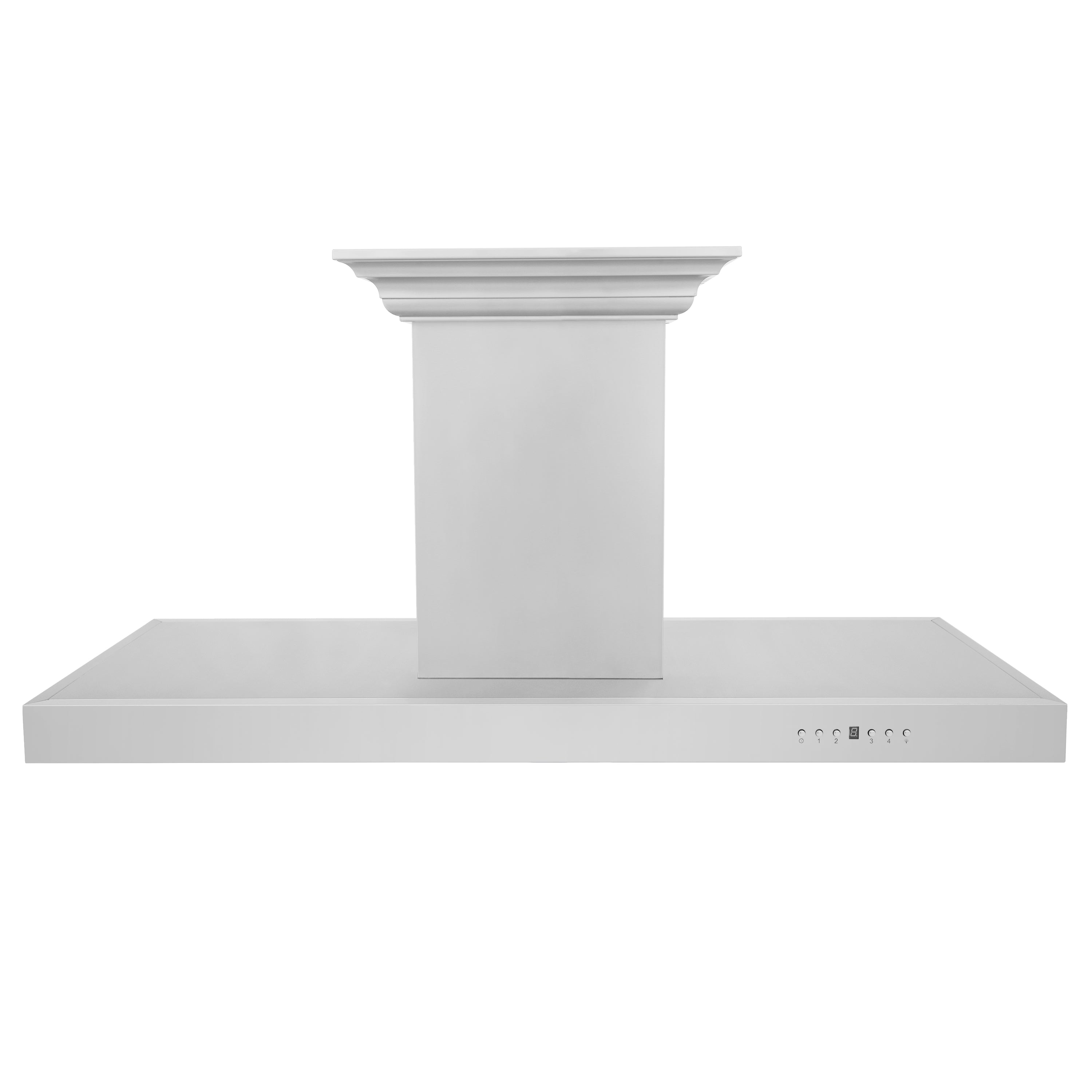 ZLINE Island Mount Range Hood in Stainless Steel with Built-in CrownSound® Bluetooth Speakers (KE2iCRN-BT)