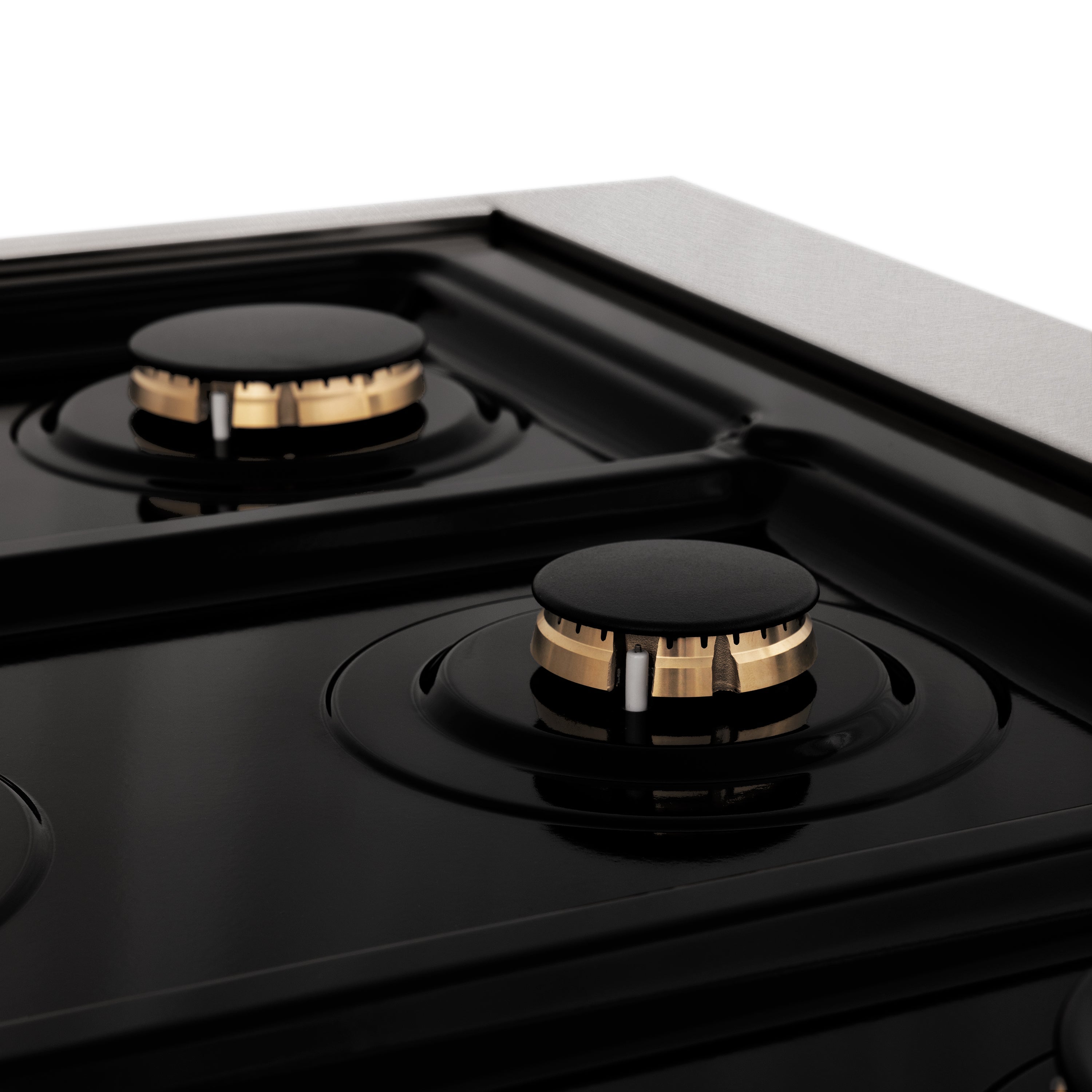 ZLINE Autograph Edition 36" Porcelain Rangetop with 6 Gas Burners in DuraSnow® Stainless Steel and Accents (RTSZ-36)