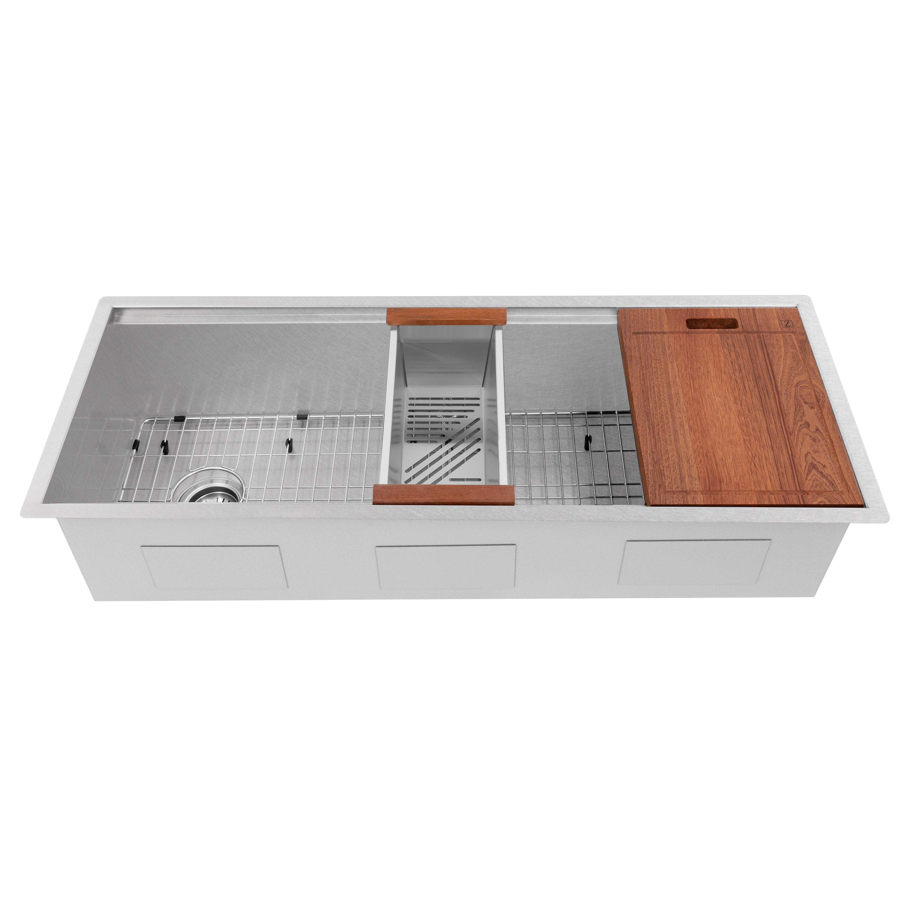 ZLINE 43" Garmisch Undermount Single Bowl Kitchen Sink with Bottom Grid and Accessories (SLS)