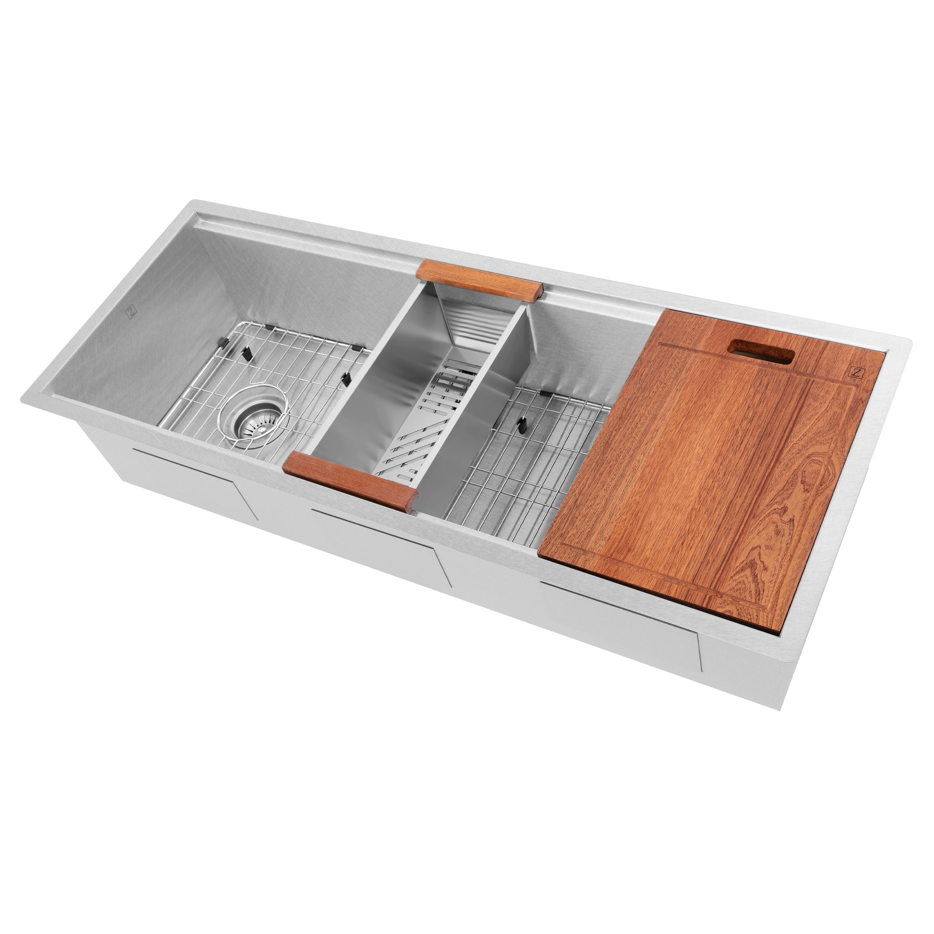 ZLINE 43" Garmisch Undermount Single Bowl Kitchen Sink with Bottom Grid and Accessories (SLS)