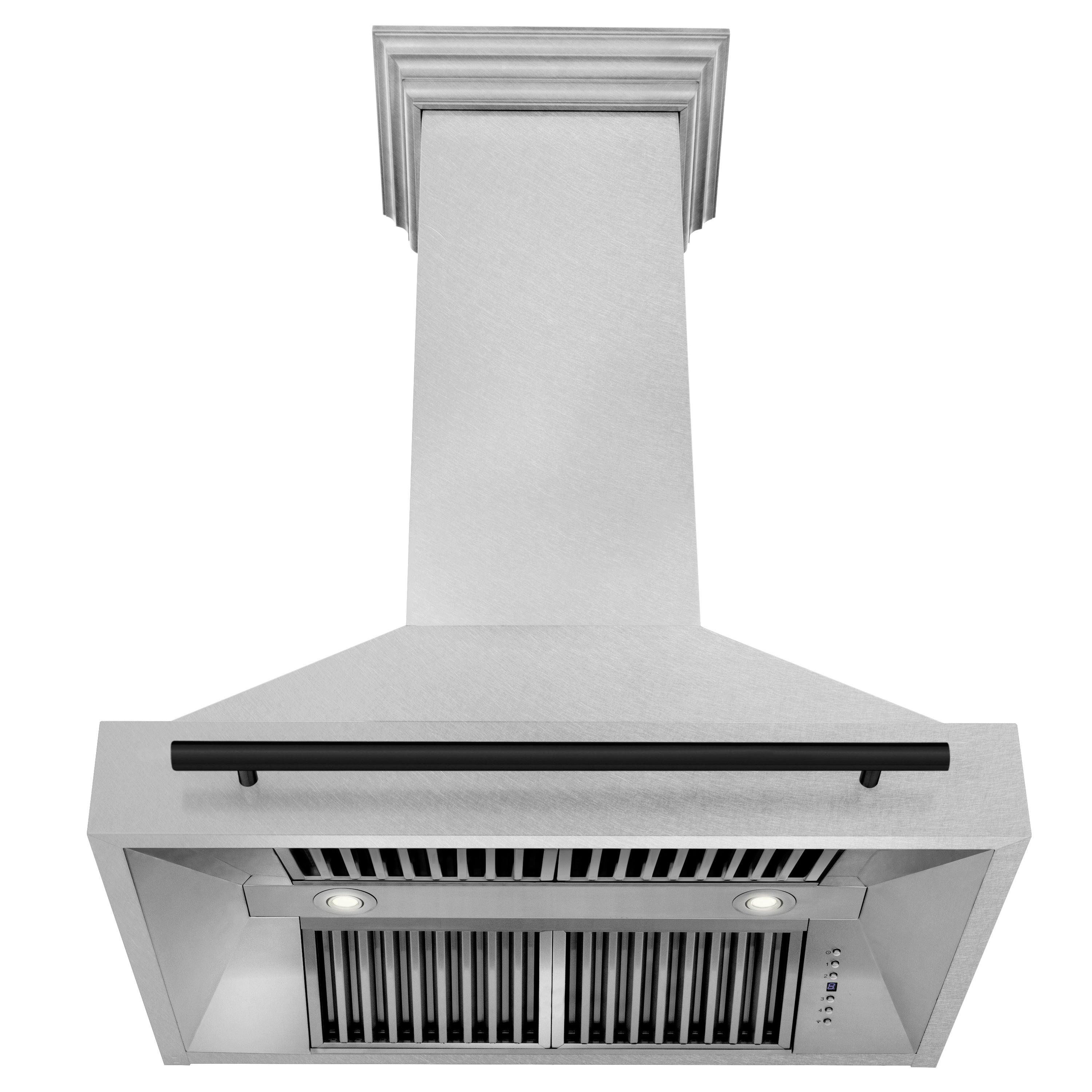 36" ZLINE Autograph Edition DuraSnow® Stainless Steel Range Hood with DuraSnow® Stainless Steel Shell and Handle (8654SNZ-36)