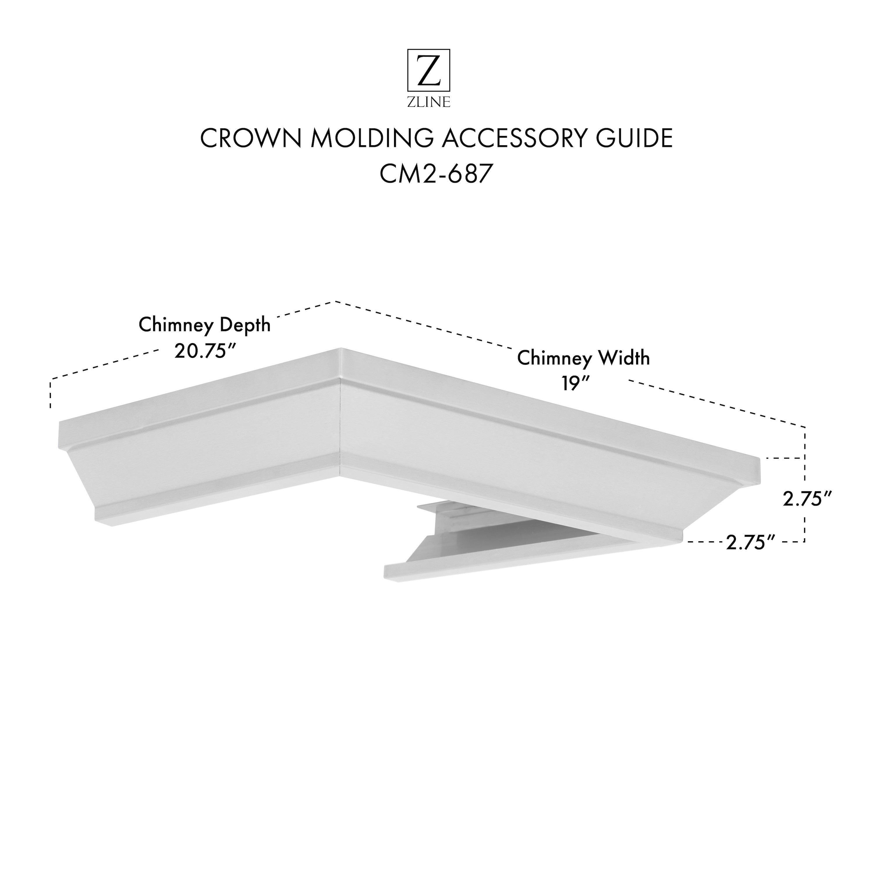 ZLINE Crown Molding #2 For Wall Range Hoods (CM2-687)