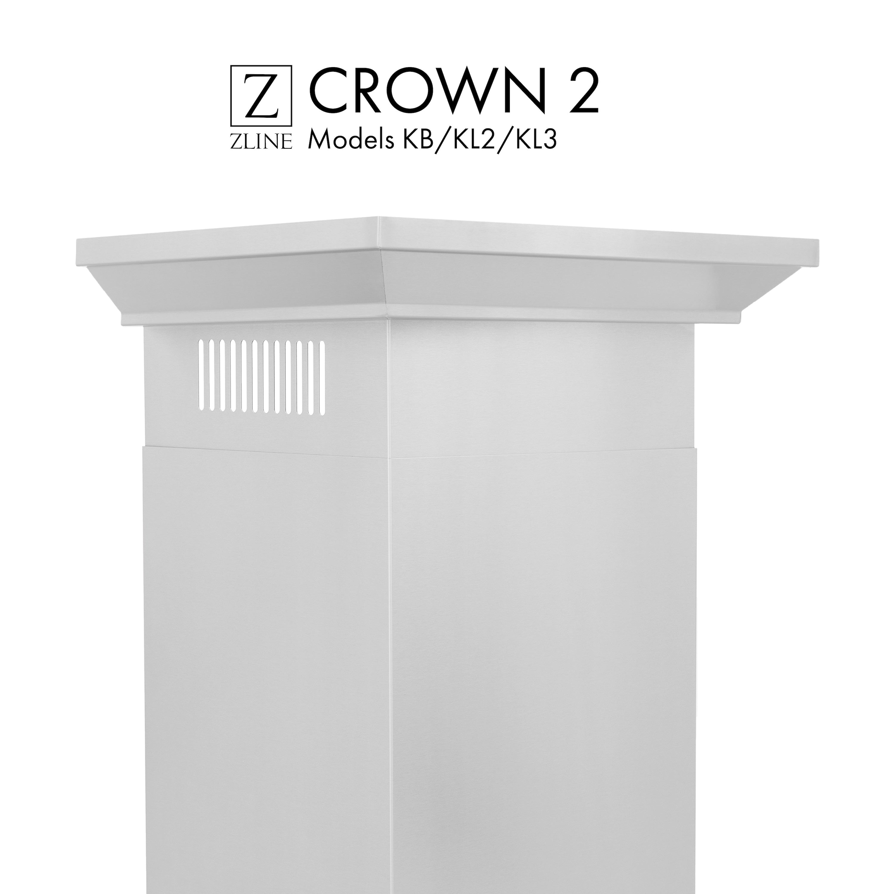 ZLINE Crown Molding #2 For Wall Range Hoods (CM2-KB/KL2/KL3)