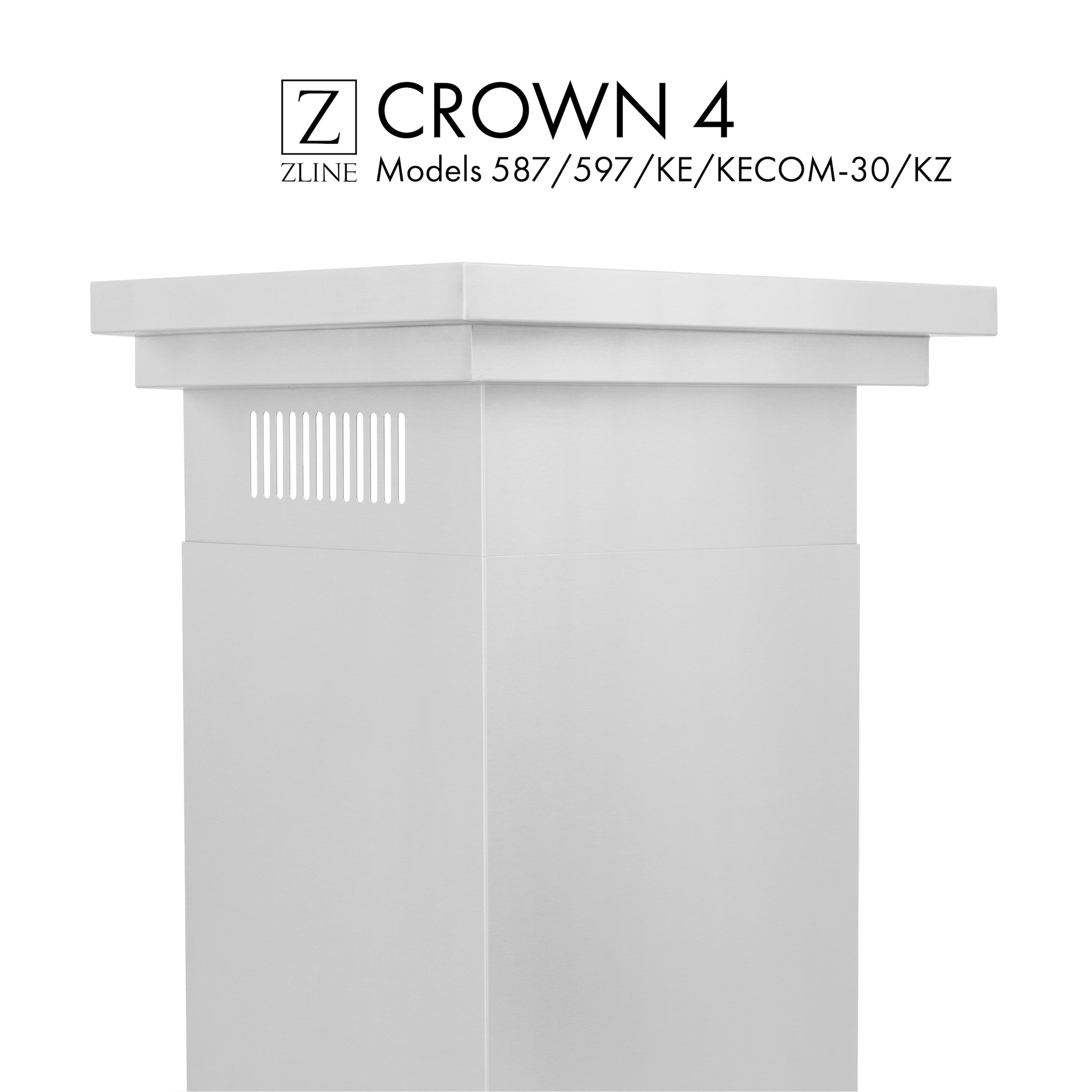 ZLINE Crown Molding #4 For Wall Range Hood (CM4-587/597/KE/KECOM-30/KZ)