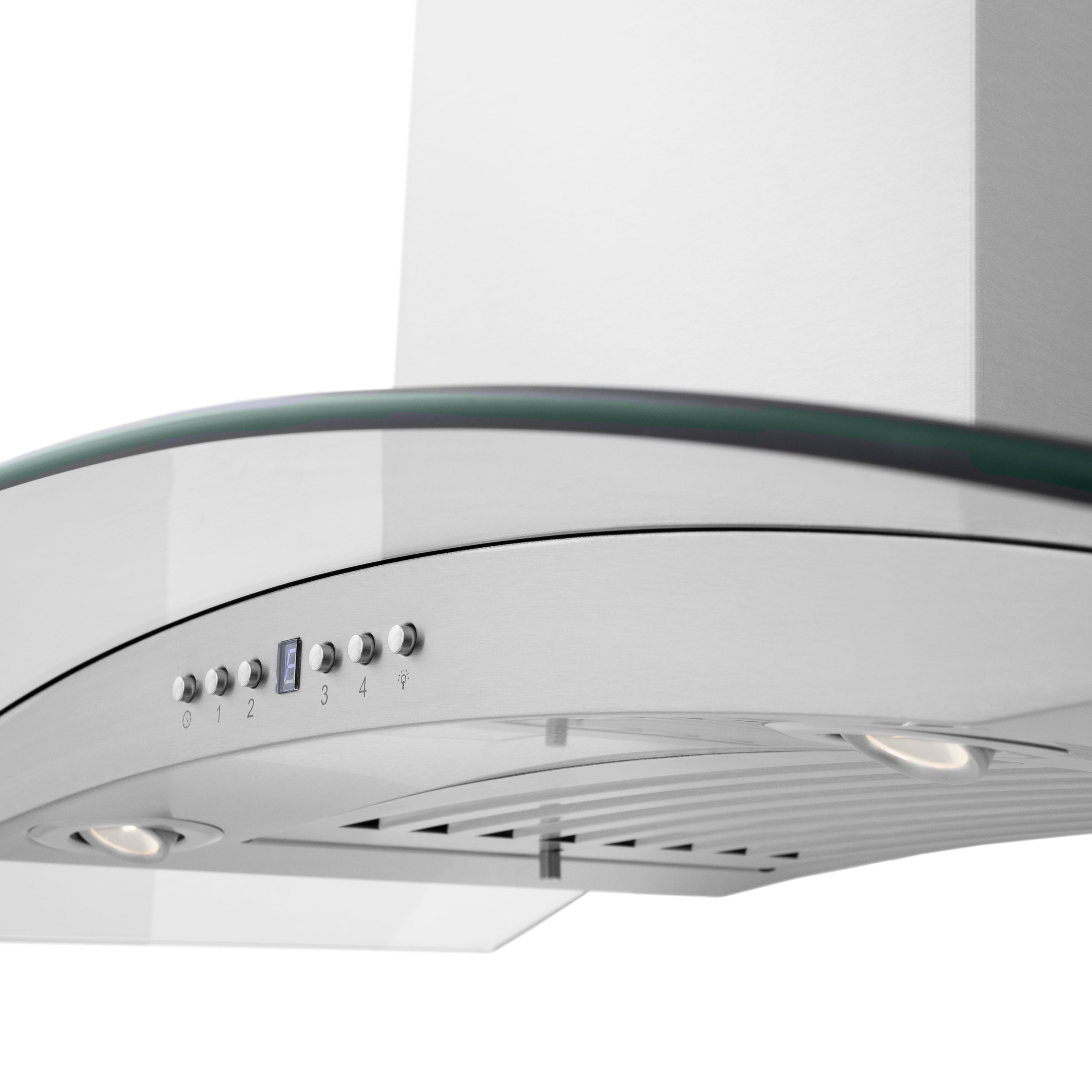 ZLINE Wall Mount Range Hood in Stainless Steel with Built-in CrownSound™ Bluetooth Speakers (KN4CRN-BT)