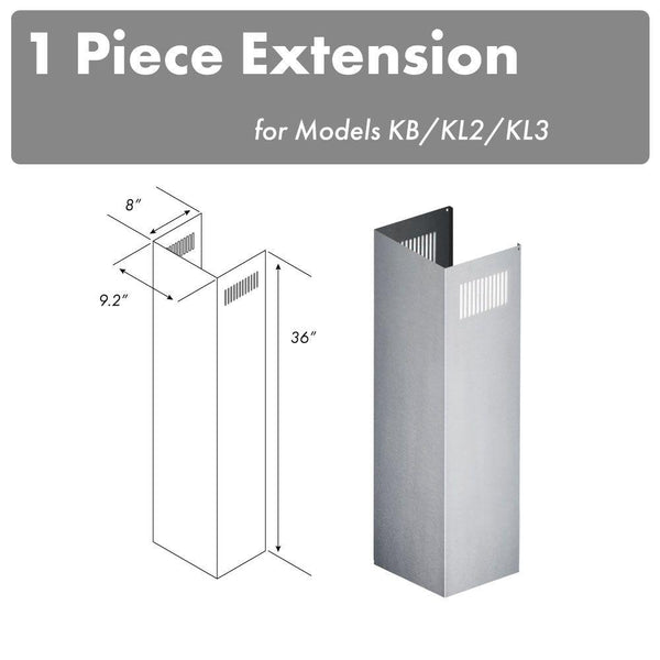 ZLINE 1-36" Chimney Extension for 9 ft. to 10 ft. Ceilings (1PCEXT-KB/KL2/KL3)