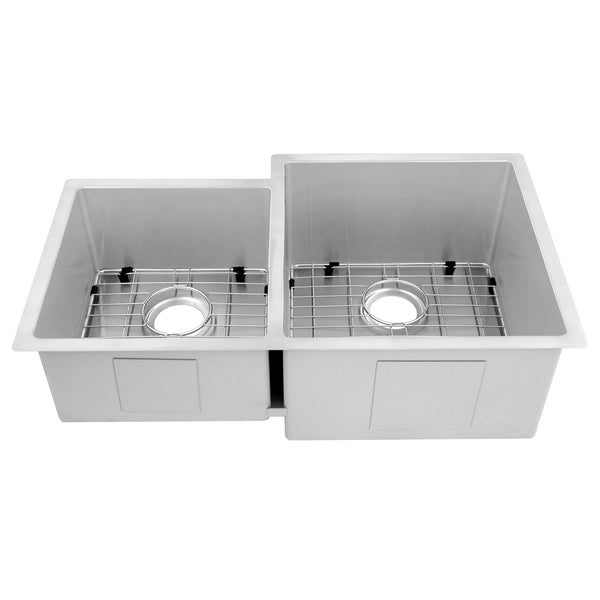 ZLINE 32" Jackson Undermount Double Bowl Kitchen Sink with Bottom Grid (SRDL-32)