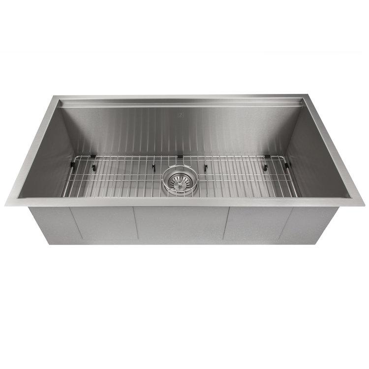 ZLINE 33" Garmisch Undermount Single Bowl Kitchen Sink with Bottom Grid and Accessories (SLS)