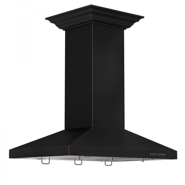 ZLINE 36" Designer Series Oil-Rubbed Bronze Convertible Vent Island Mount Range Hood (8KL3iB-36)