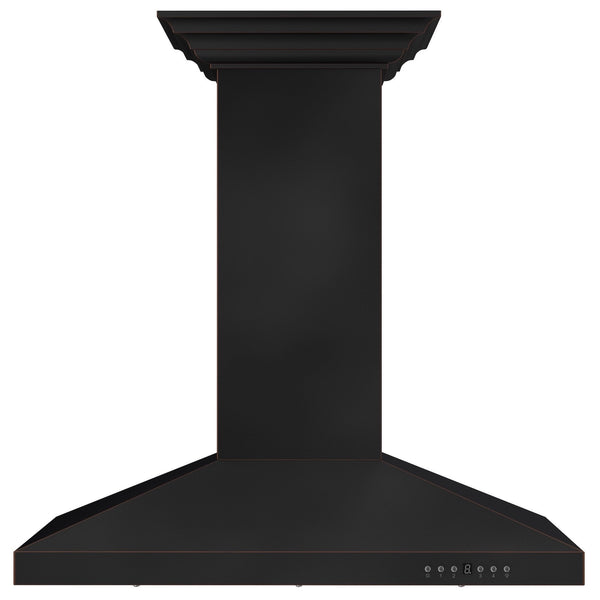 ZLINE 36" Designer Series Oil-Rubbed Bronze Convertible Vent Island Mount Range Hood (8KL3iB-36)