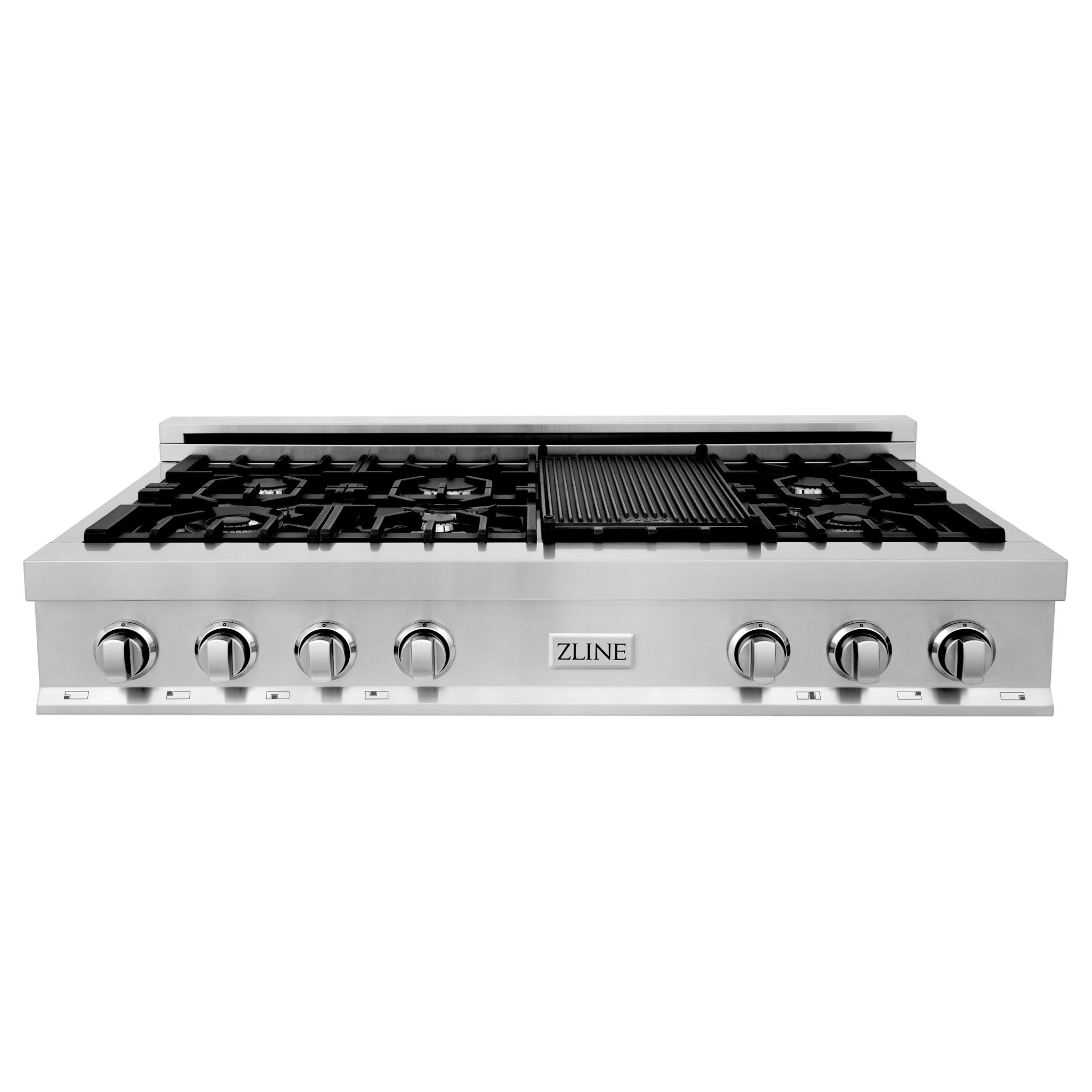 ZLINE 48" Porcelain Gas Stovetop with 7 Gas Burners and Griddle (RT48)