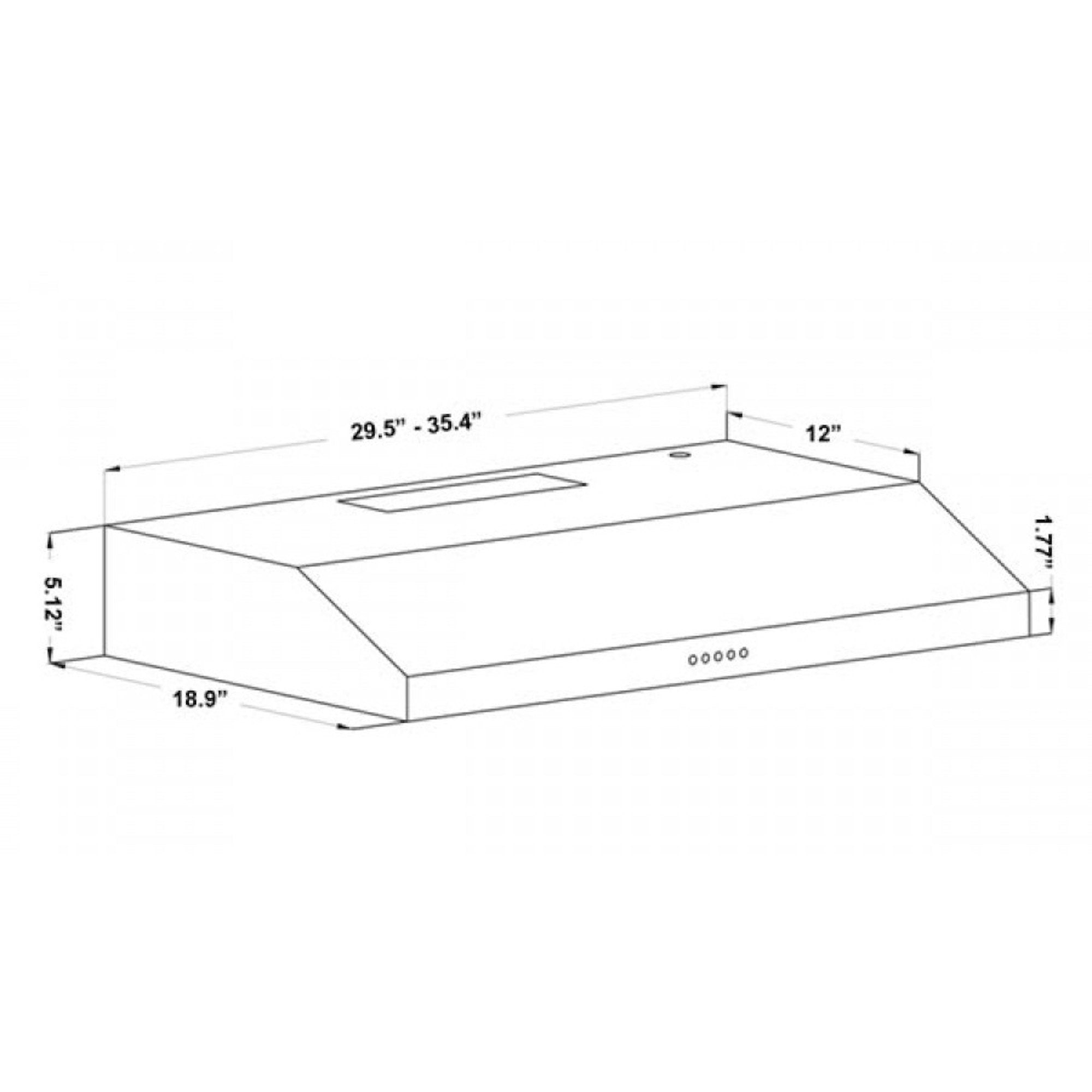 ZLINE 280 CFM Ducted Under Cabinet Range Hood in Stainless Steel - Hardwired Power (615)