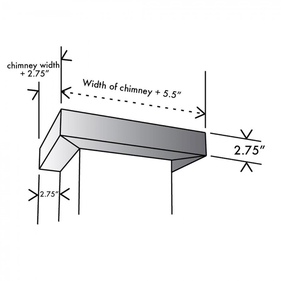 ZLINE Crown Molding #1 For Designer Wall Range Hood (CM1-8KBB/E/F)