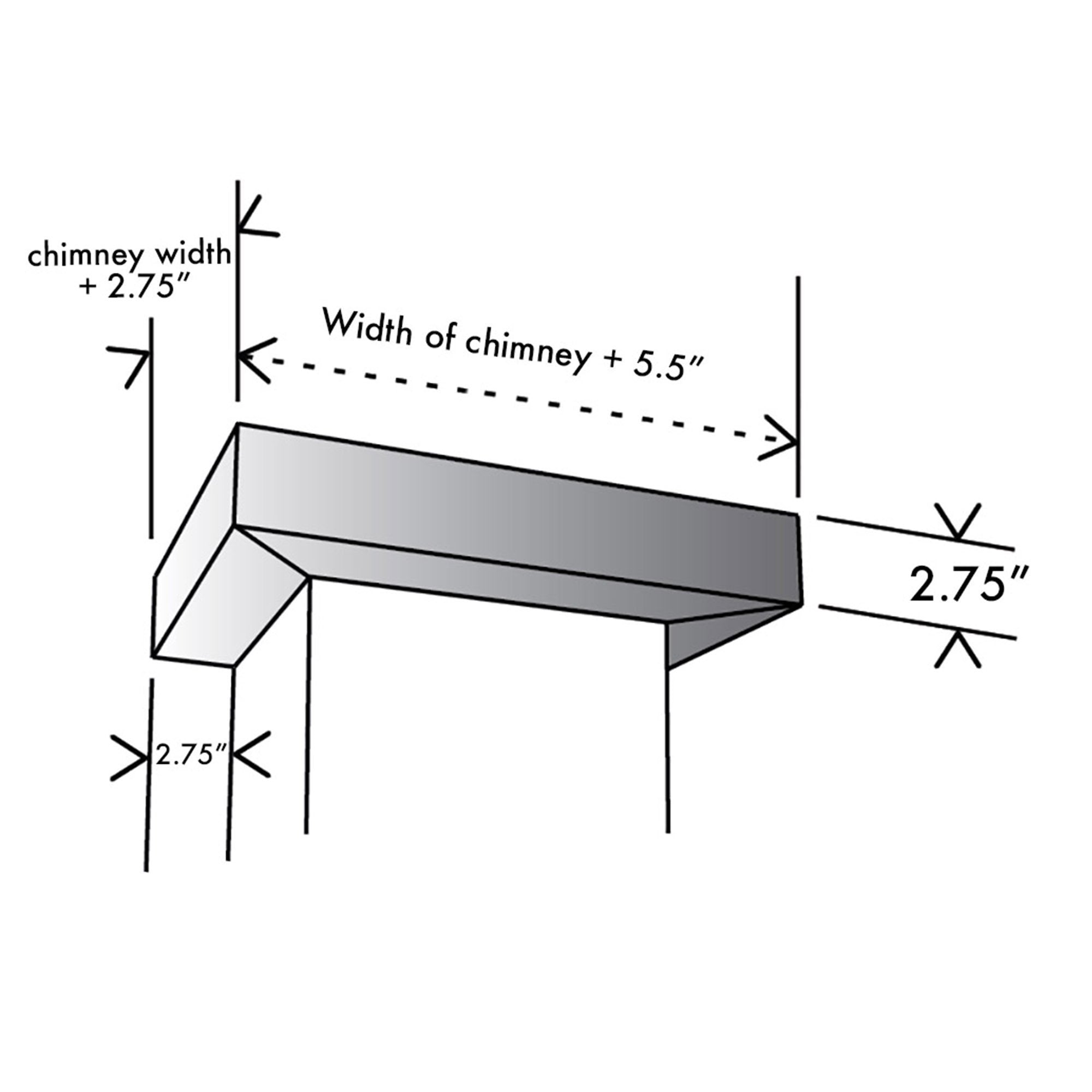 ZLINE Crown Molding #1 For Designer Wall Range Hood (CM1-8KBC)