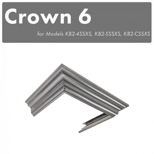 ZLINE Crown Molding #6 For Designer Wall Range Hood (CM6-KB-S304)