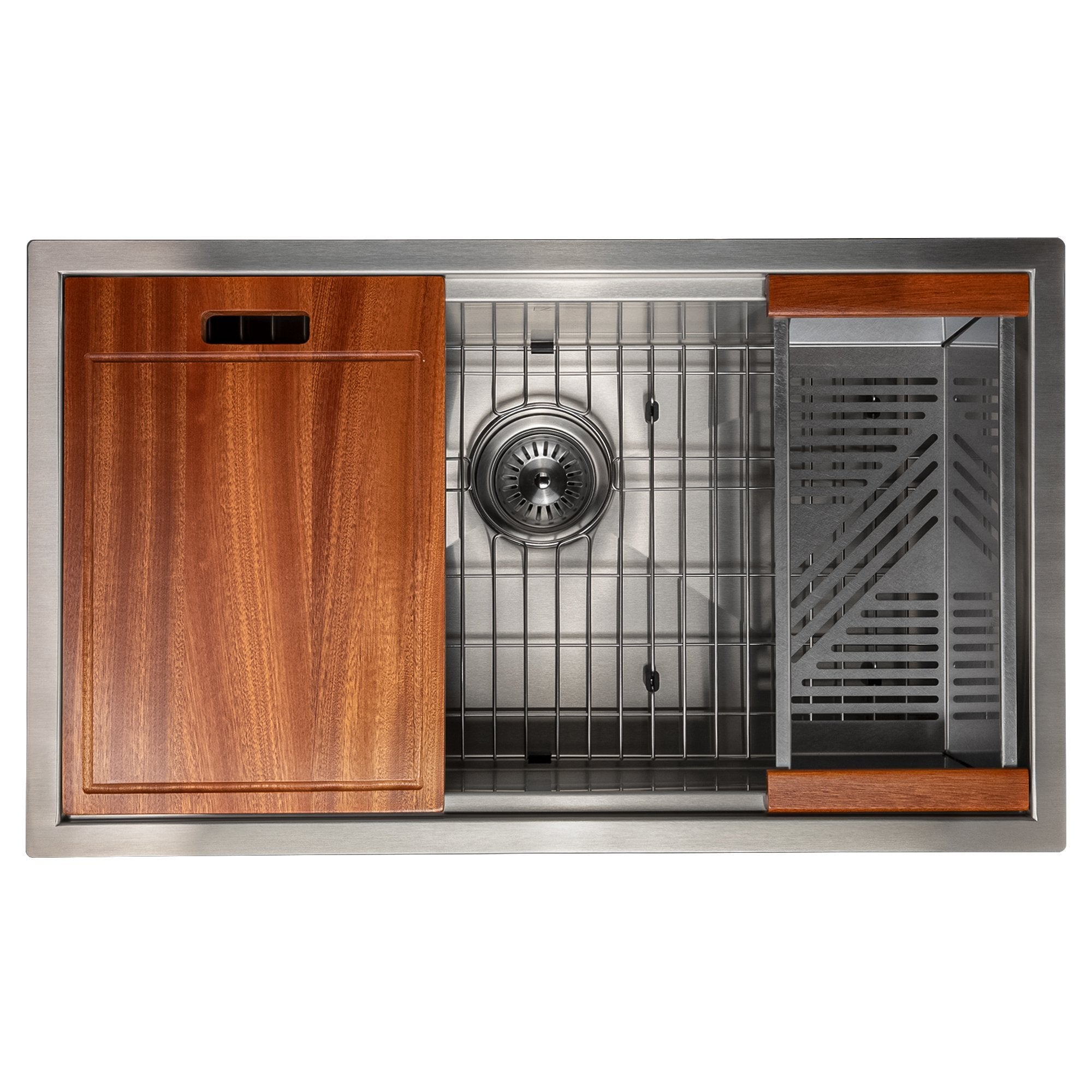 ZLINE 30" Garmisch Undermount Single Bowl Kitchen Sink with Bottom Grid and Accessories (SLS)