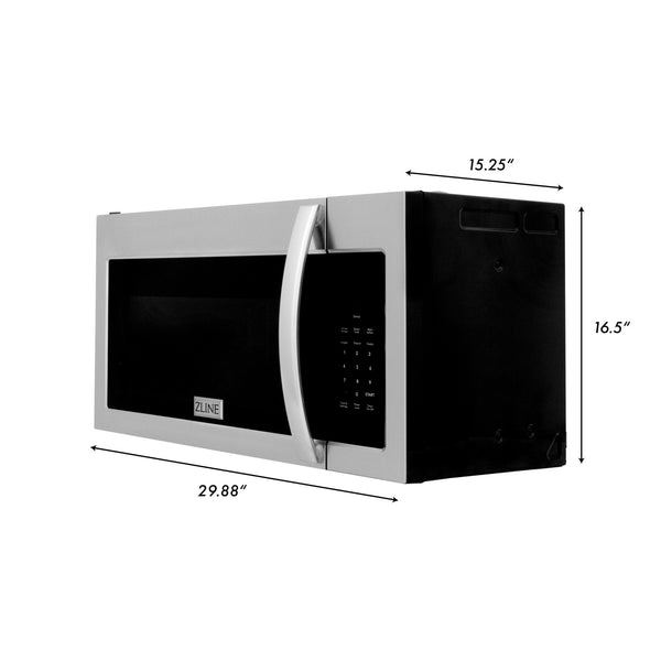 ZLINE Over the Range Convection Microwave Oven with Modern Handle and Sensor Cooking (MWO-OTR)