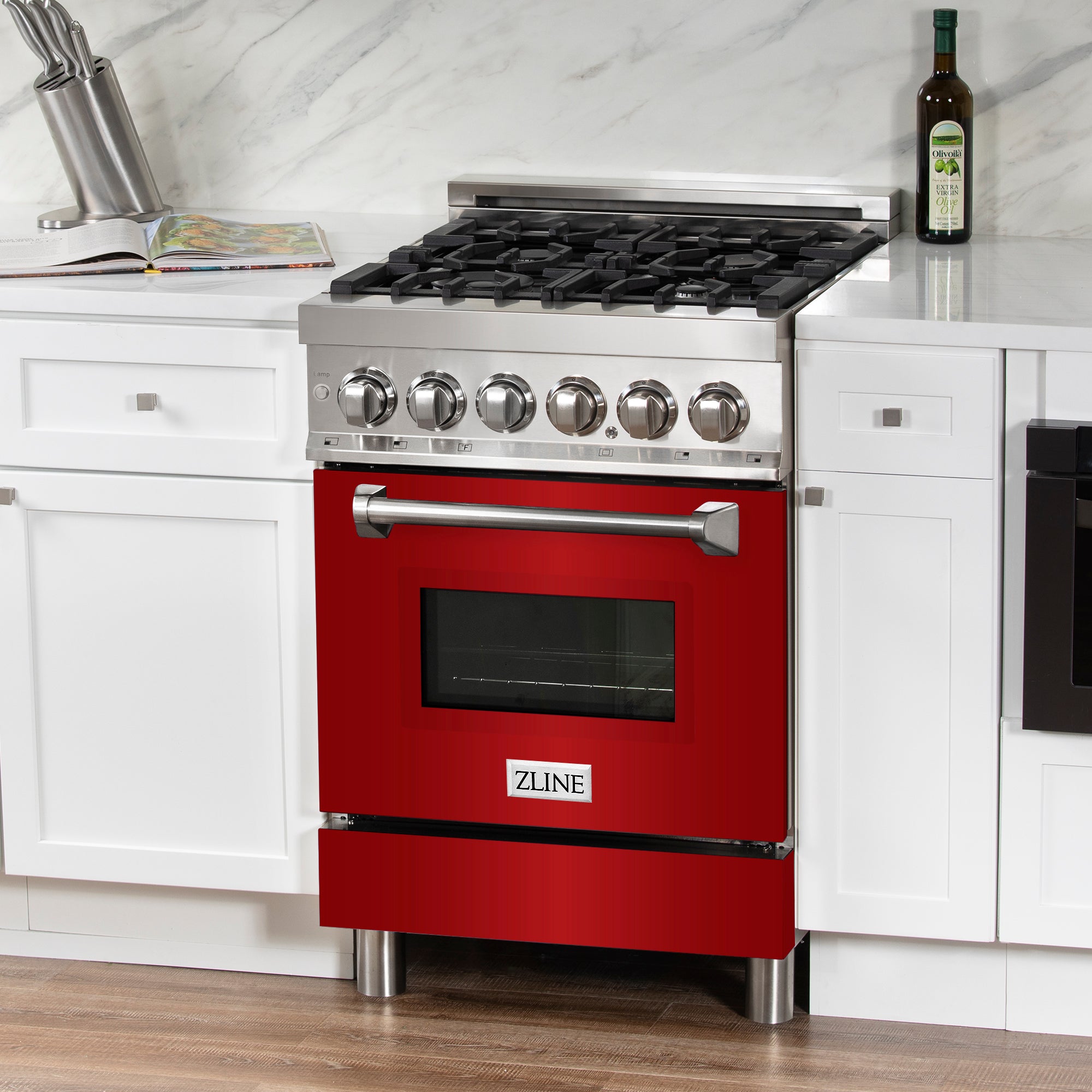 ZLINE 24" Professional Dual Fuel Range with Color Door Options (RA24)