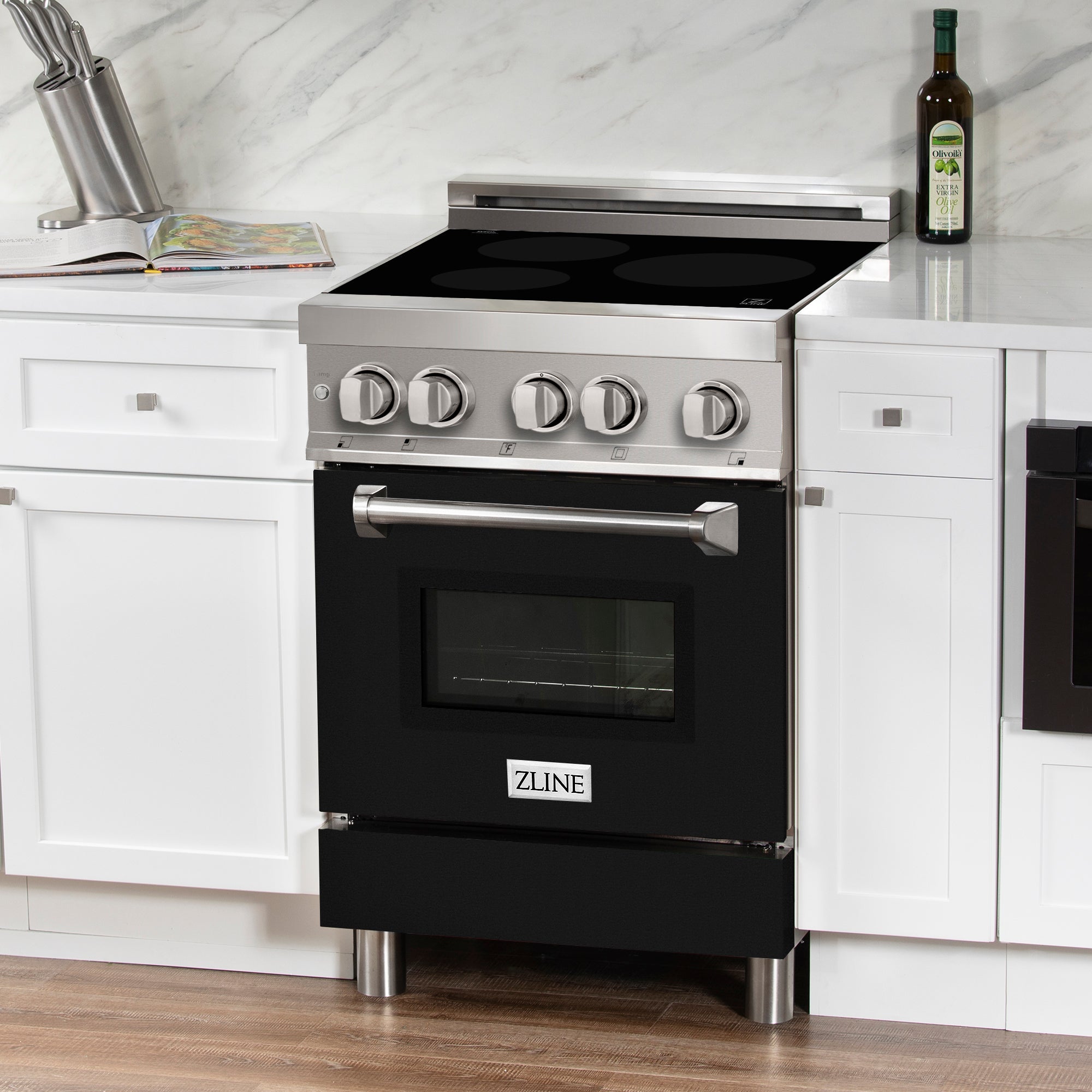 ZLINE 24" 2.8 cu. ft. Induction Range with a 3 Element Stove and Electric Oven in Stainless Steel (RAIND-24)