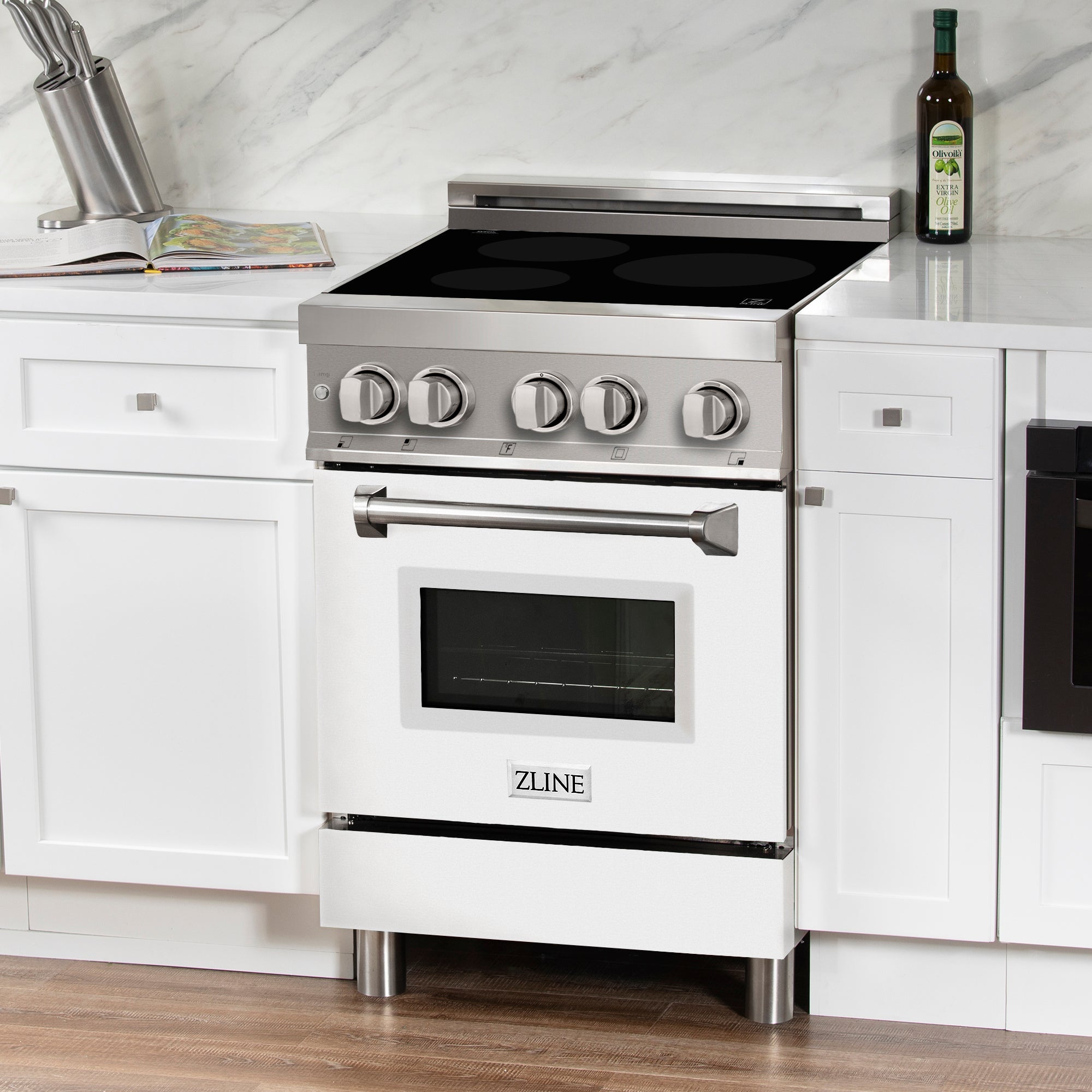 ZLINE 24" 2.8 cu. ft. Induction Range with a 3 Element Stove and Electric Oven in Stainless Steel (RAIND-24)