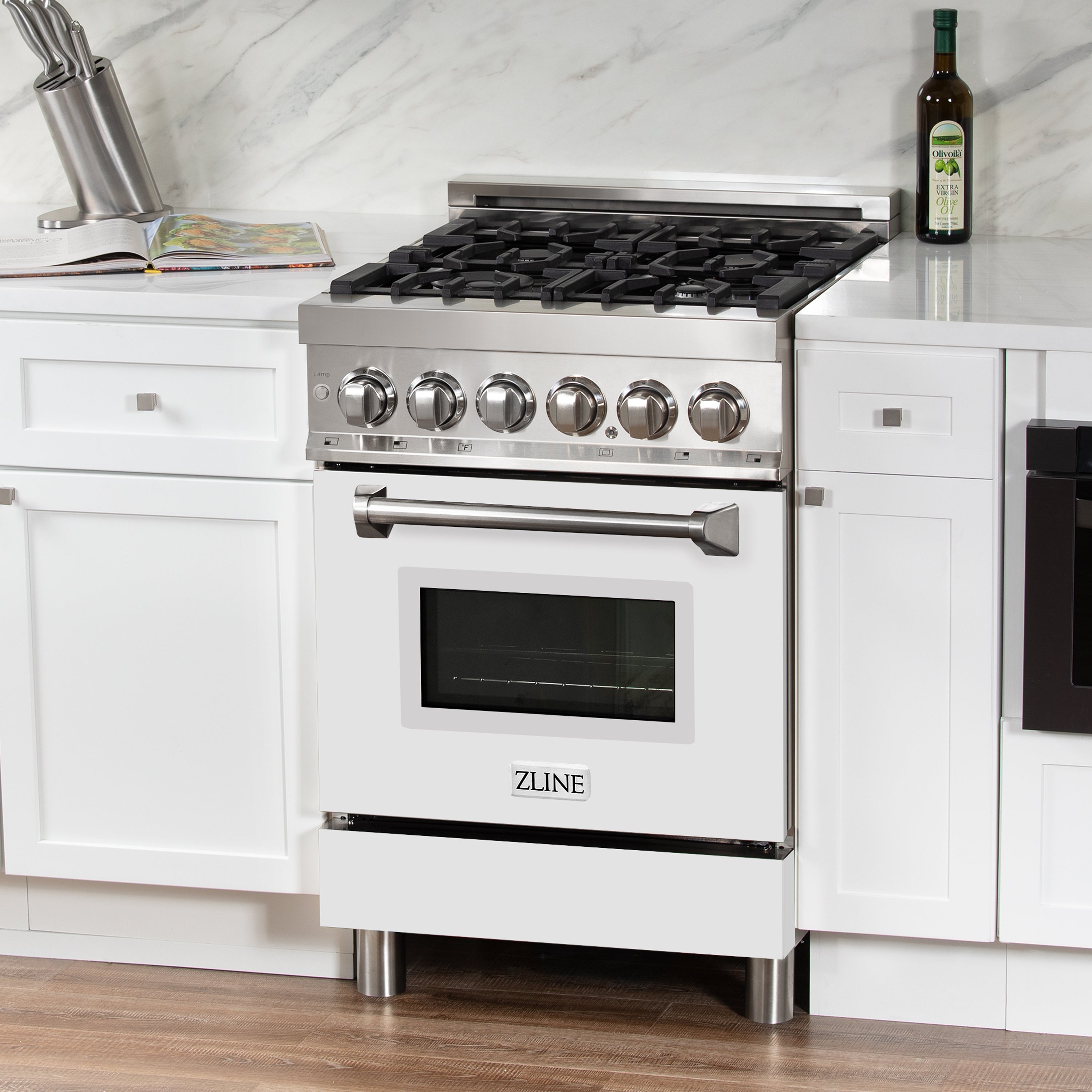 ZLINE 24" Professional Dual Fuel Range with Color Door Options (RA24)