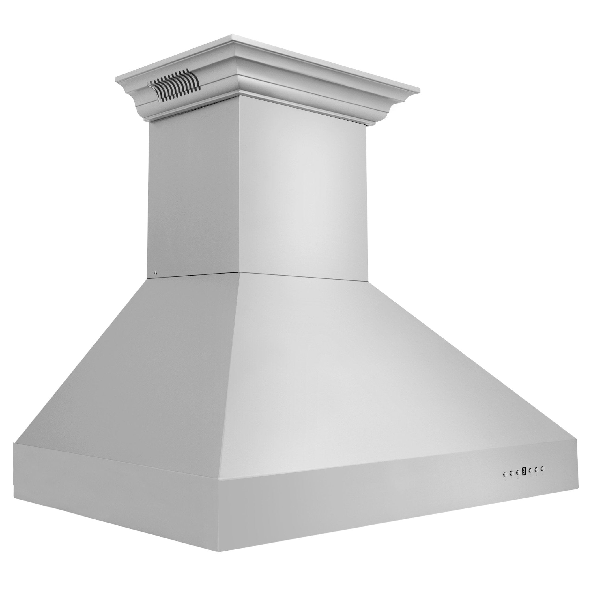 ZLINE Ducted Vent Wall Mount Range Hood in Stainless Steel with Built-in CrownSound™ Bluetooth Speakers (667CRN-BT)