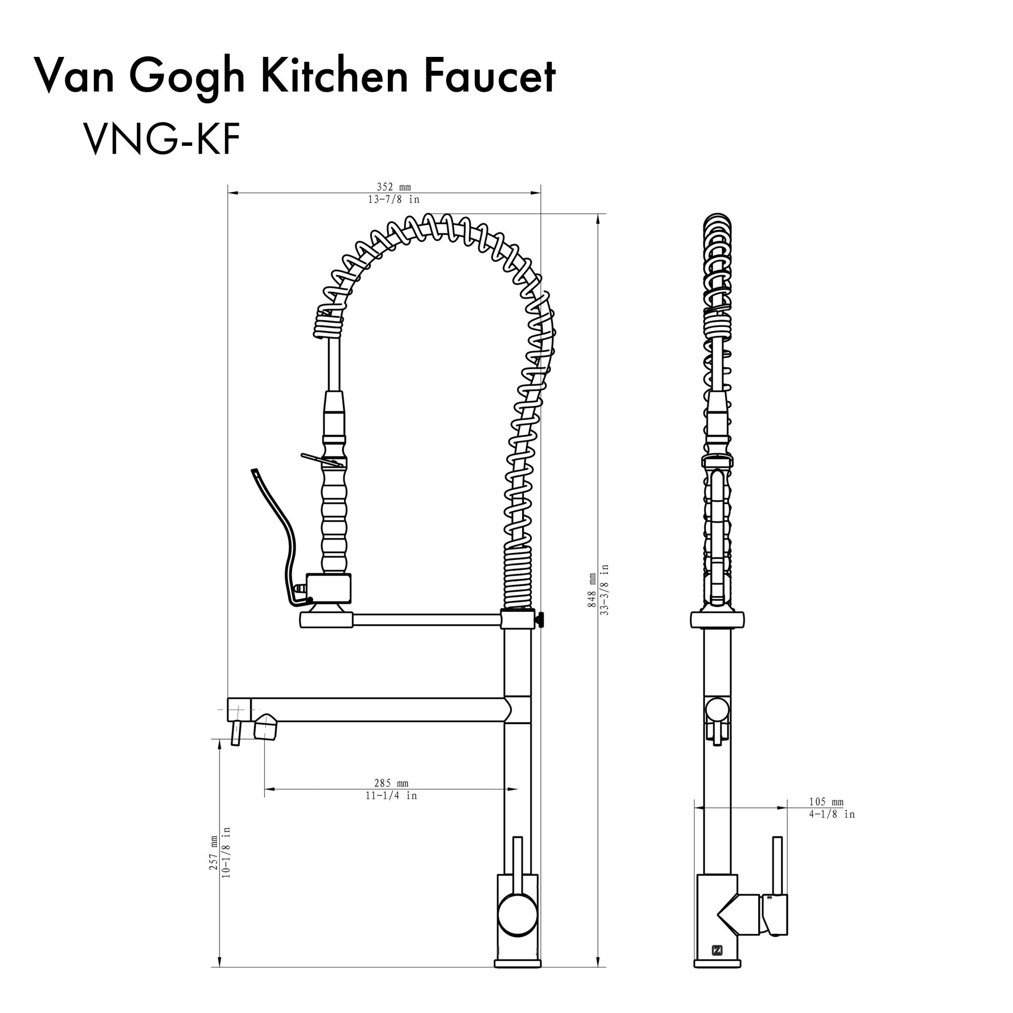 ZLINE Van Gogh Kitchen Faucet with Color Options (VNG-KF)