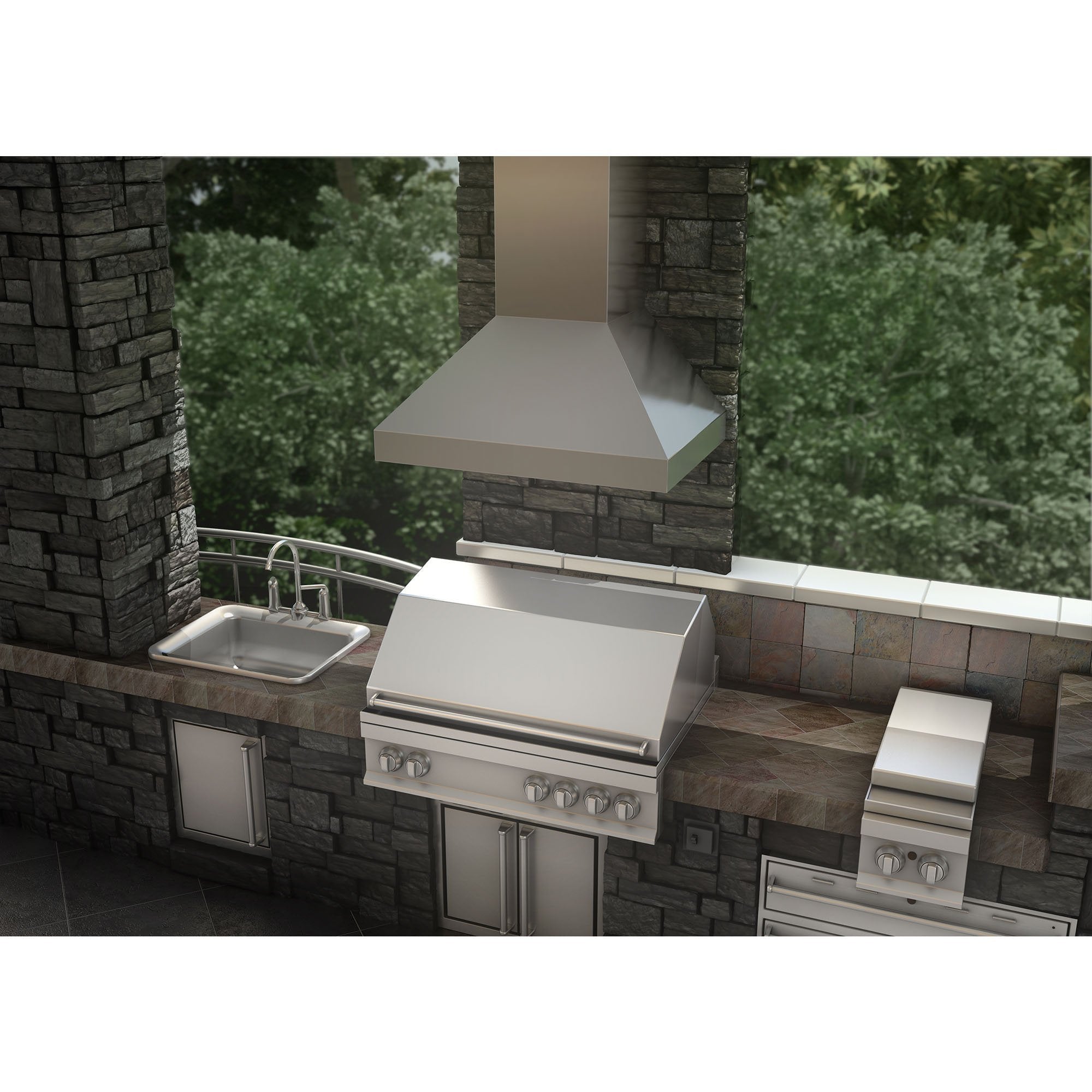 ZLINE Professional Convertible Vent Wall Mount Range Hood in Stainless Steel (597)