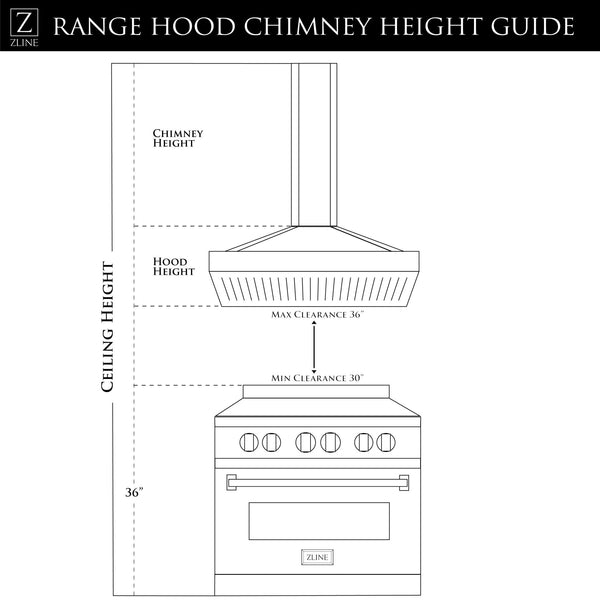 ZLINE Convertible Vent Wall Mount Range Hood in Stainless Steel & Glass (KN)