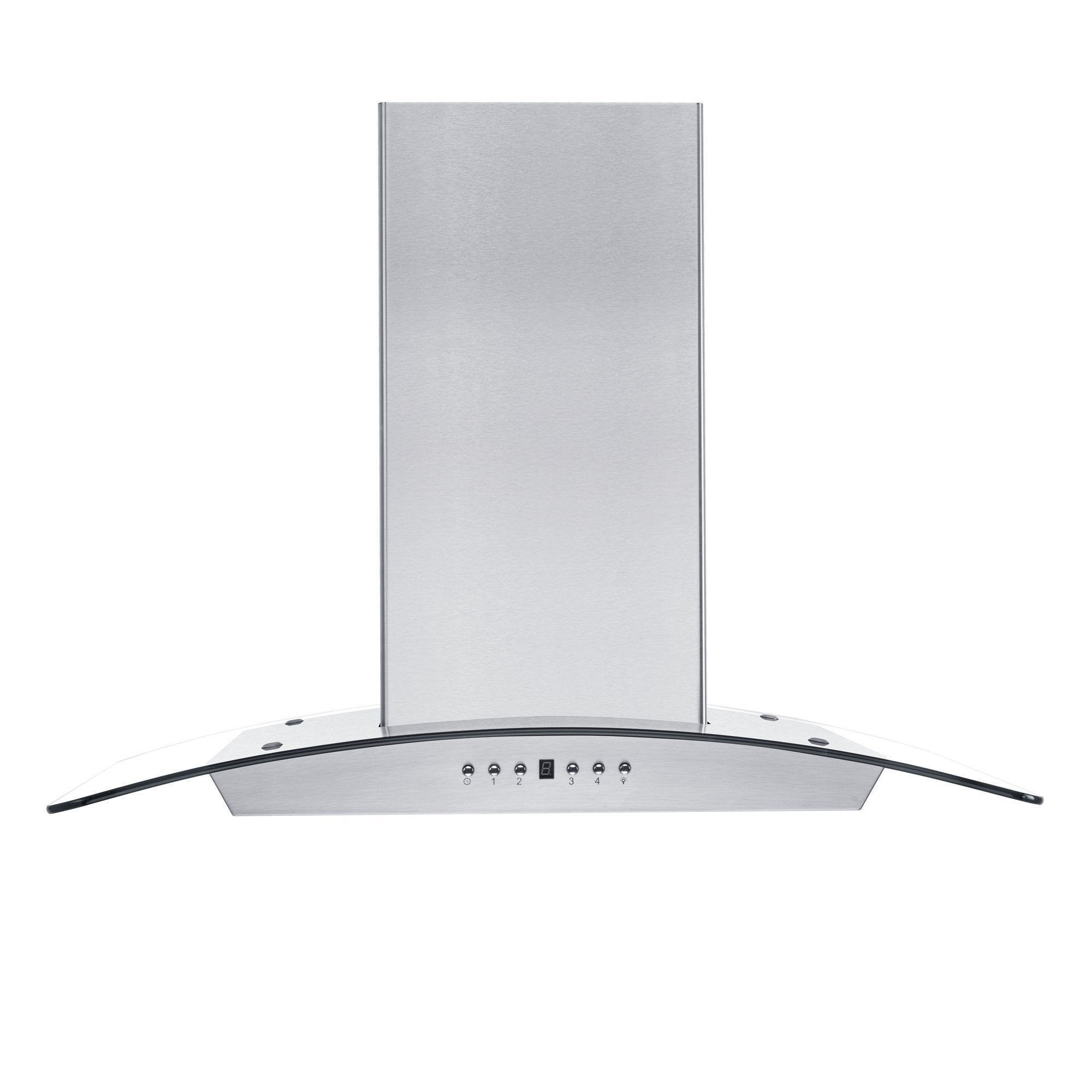 ZLINE Convertible Vent Wall Mount Range Hood in Stainless Steel & Glass with Crown Molding (KZCRN)