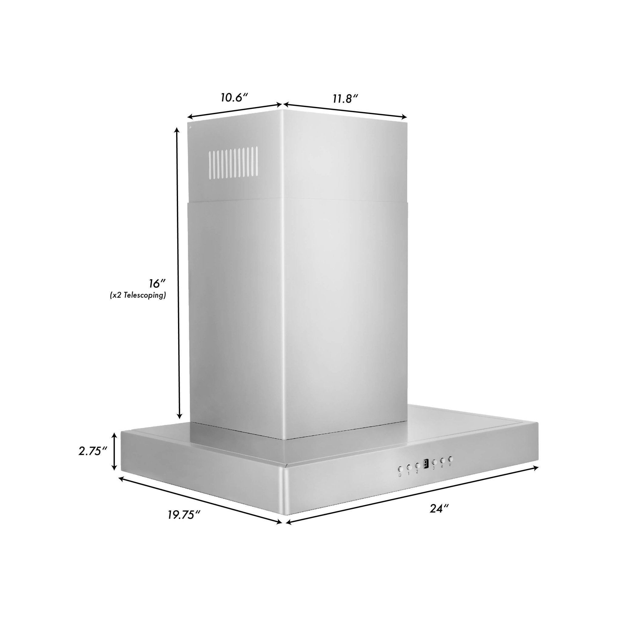 ZLINE Convertible Vent Wall Mount Range Hood in Stainless Steel (KE)