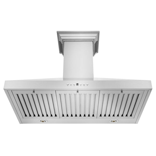 ZLINE Wall Mount Range Hood In Stainless Steel With Built-In CrownSound® Bluetooth Speakers (KL3CRN-BT)