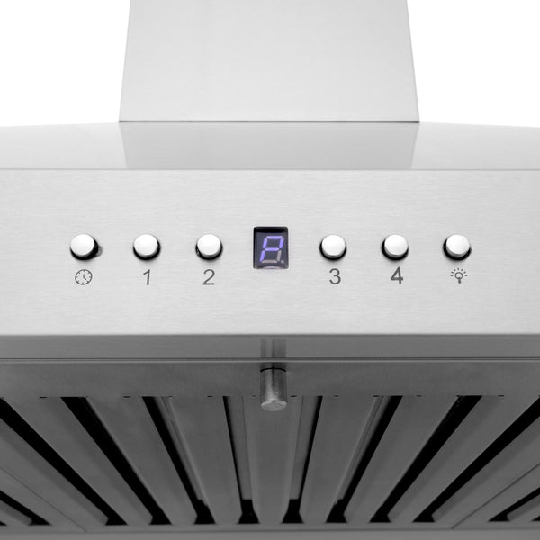 ZLINE Wall Mount Range Hood In Stainless Steel With Built-In CrownSound® Bluetooth Speakers (KL3CRN-BT)