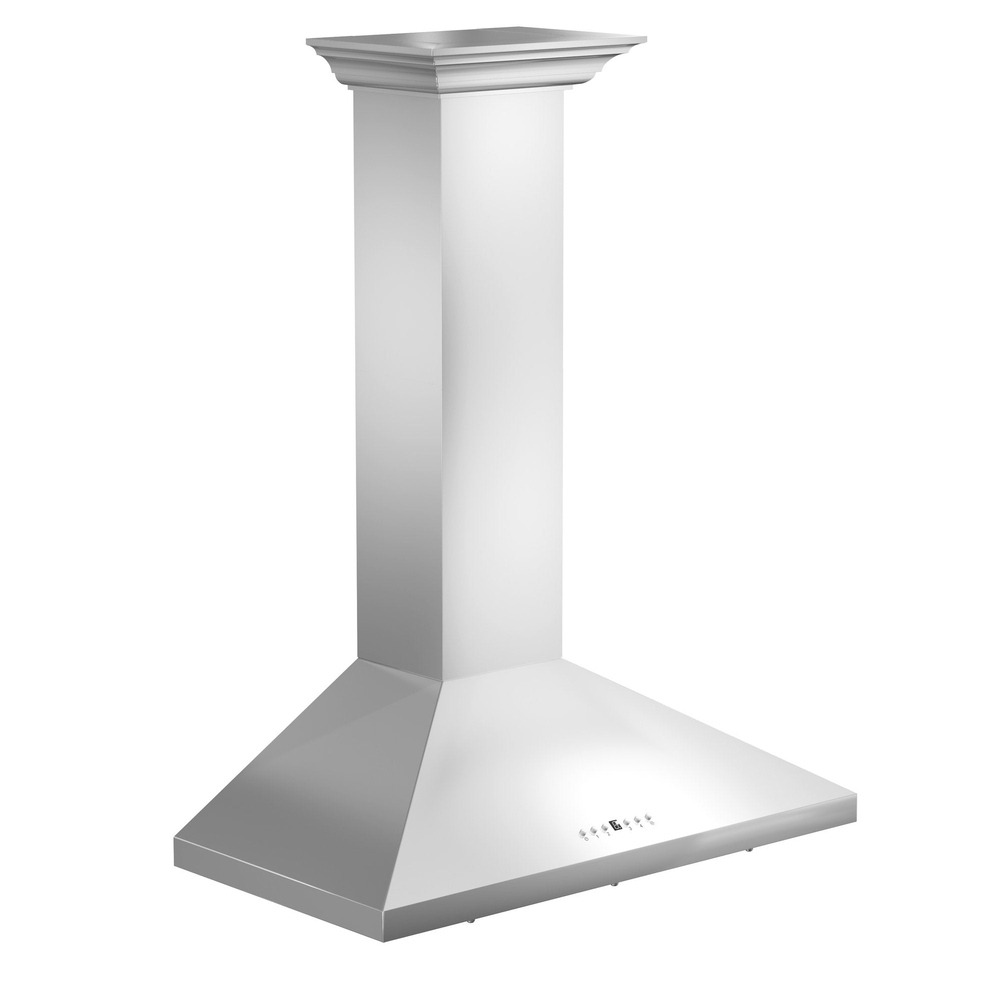 ZLINE Convertible Vent Wall Mount Range Hood in Stainless Steel with Crown Molding (KL2CRN)