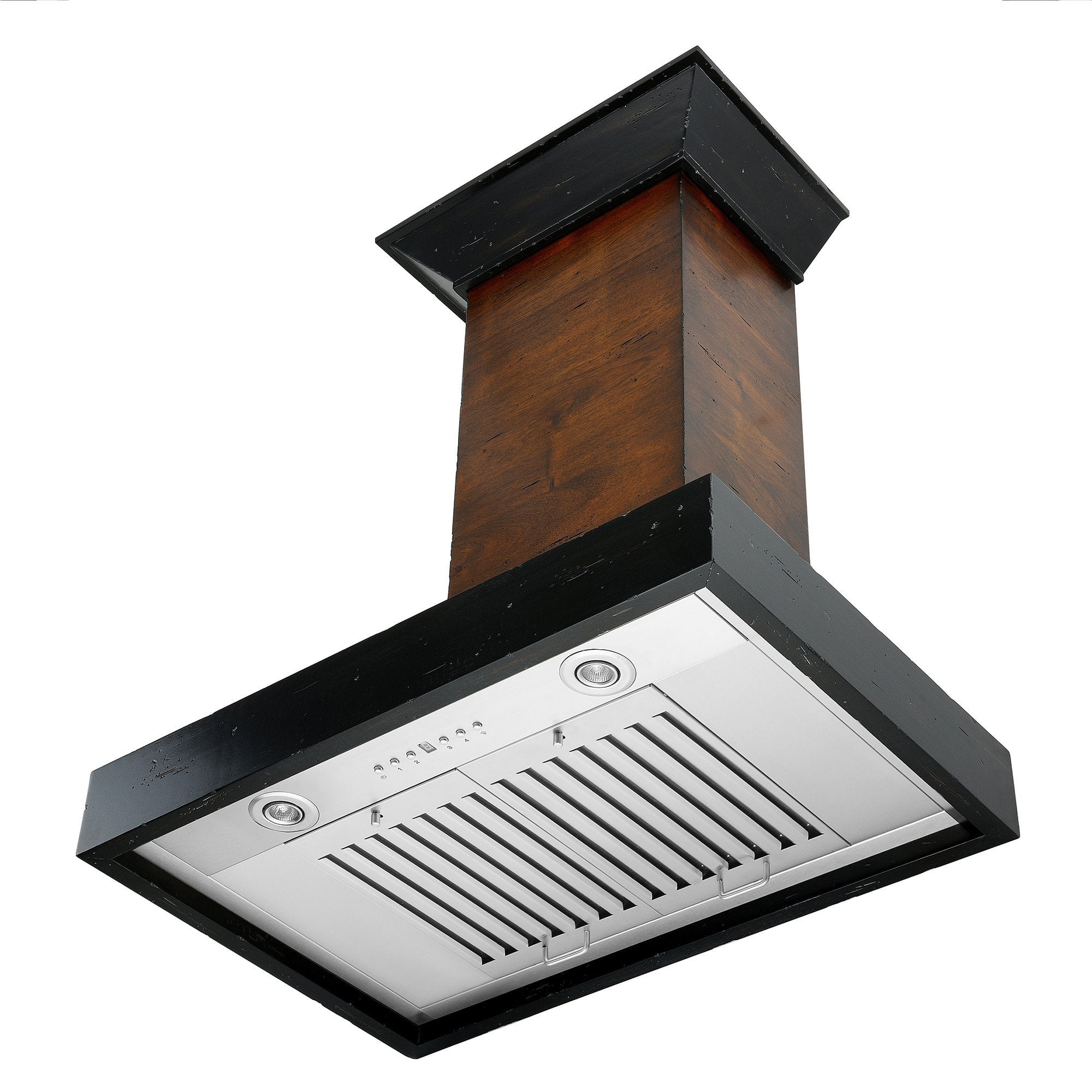 ZLINE Ducted Wooden Wall Mount Range Hood in Antigua and Walnut with Remote Motor (KBAR-RD)