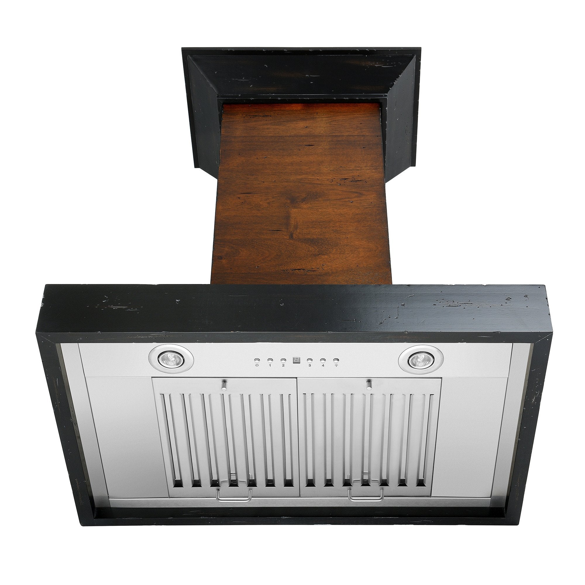 ZLINE Ducted Wooden Wall Mount Range Hood in Antigua and Walnut with Remote Motor (KBAR-RS)