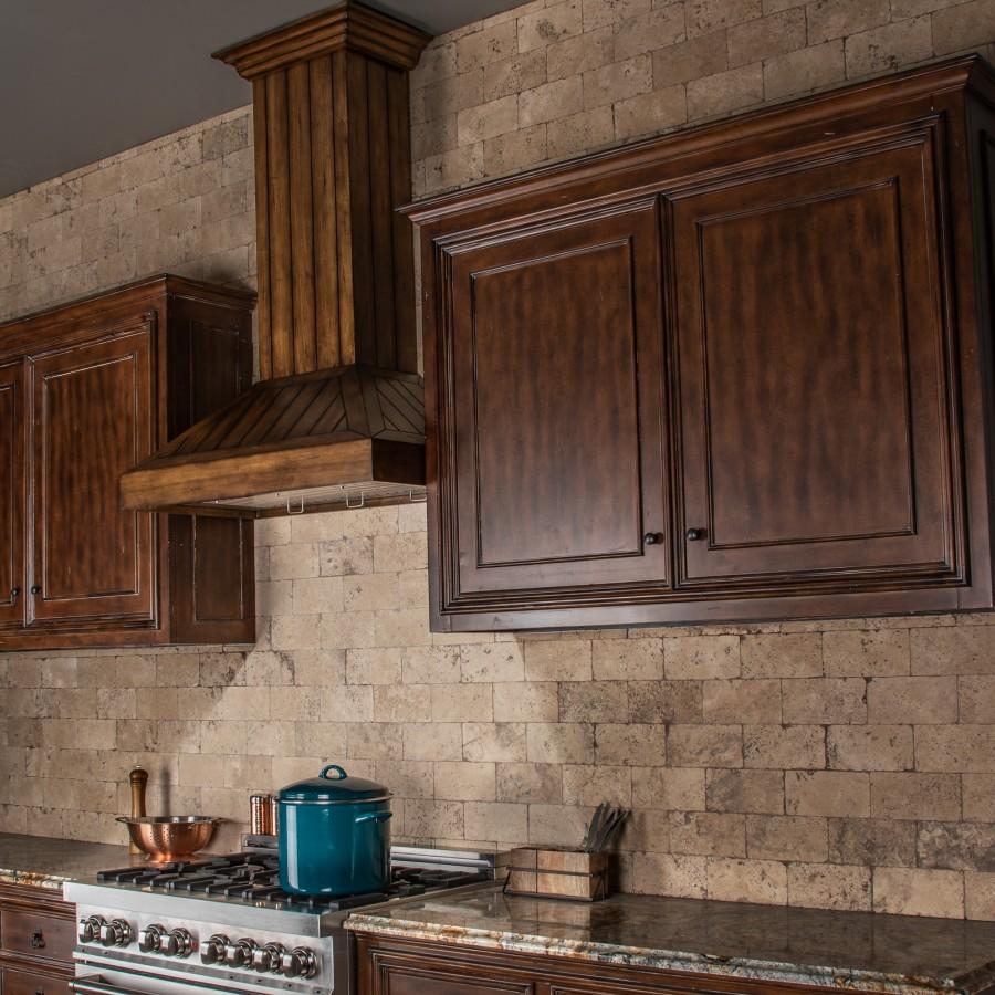 ZLINE Wooden Wall Mount Range Hood In Rustic Light Finish - Includes Motor (KPLL)