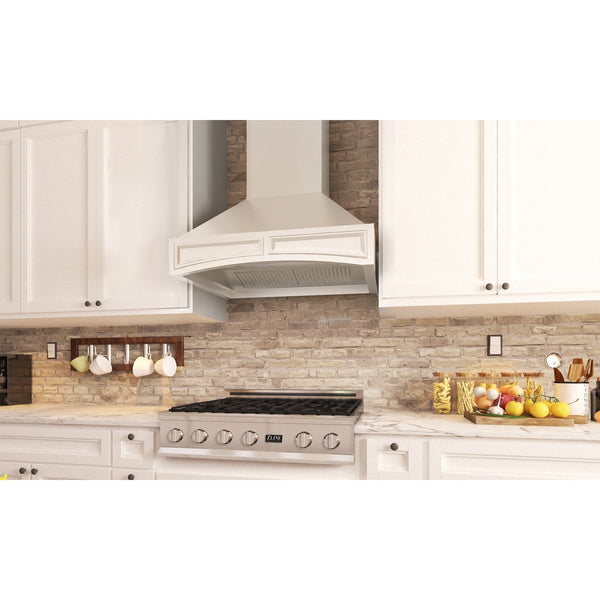 ZLINE Convertible Vent Wooden Wall Mount Range Hood in Cottage White (321TT)